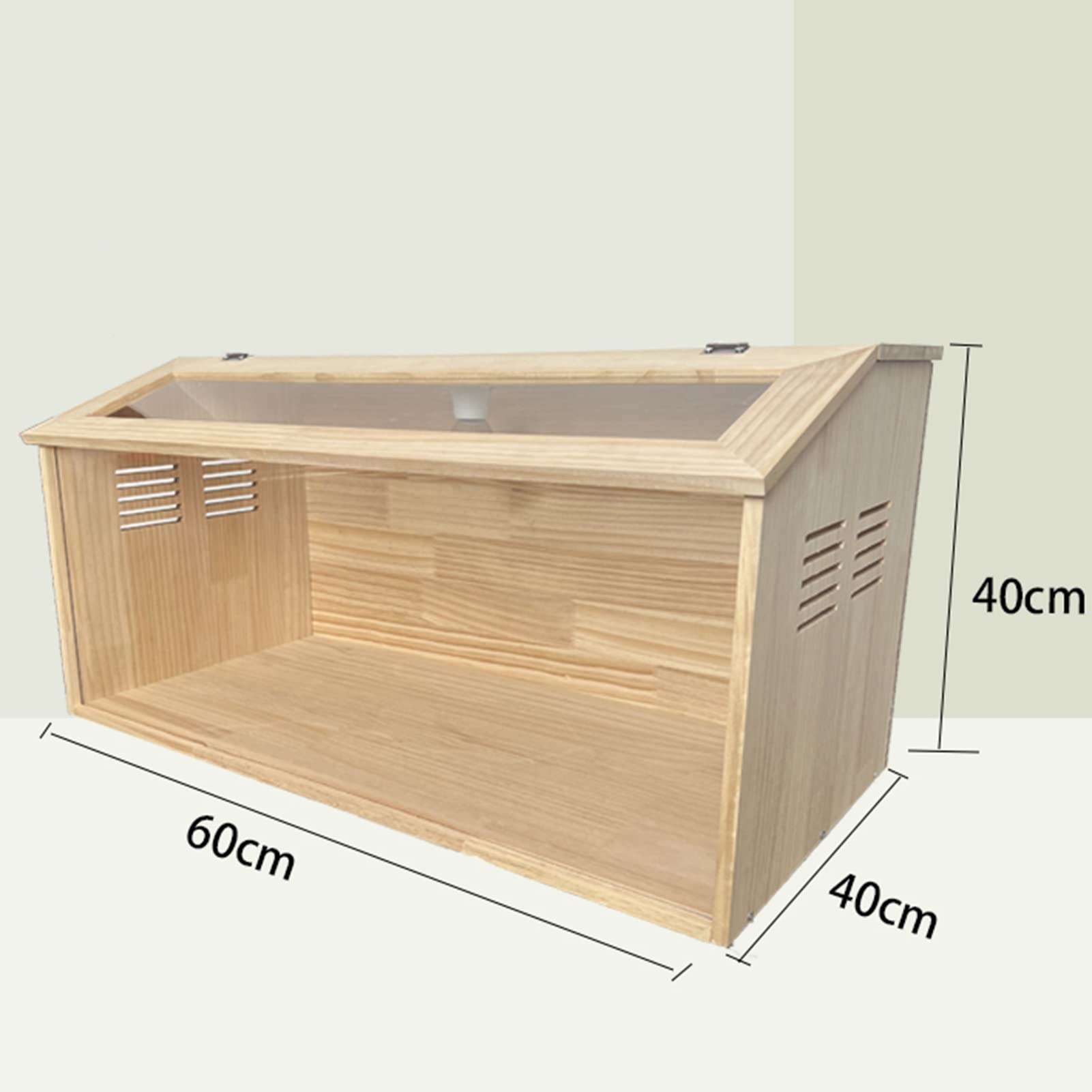 Premium Wooden Breeding Box & Clear Acrylic Reptile Terrarium - Small Animal Habitat for Rutin Chickens, Hamsters, Hedgehogs, Lizards & Tortoises | Ideal for Pet Climbing, Feeding & Natural Habitat Simulation