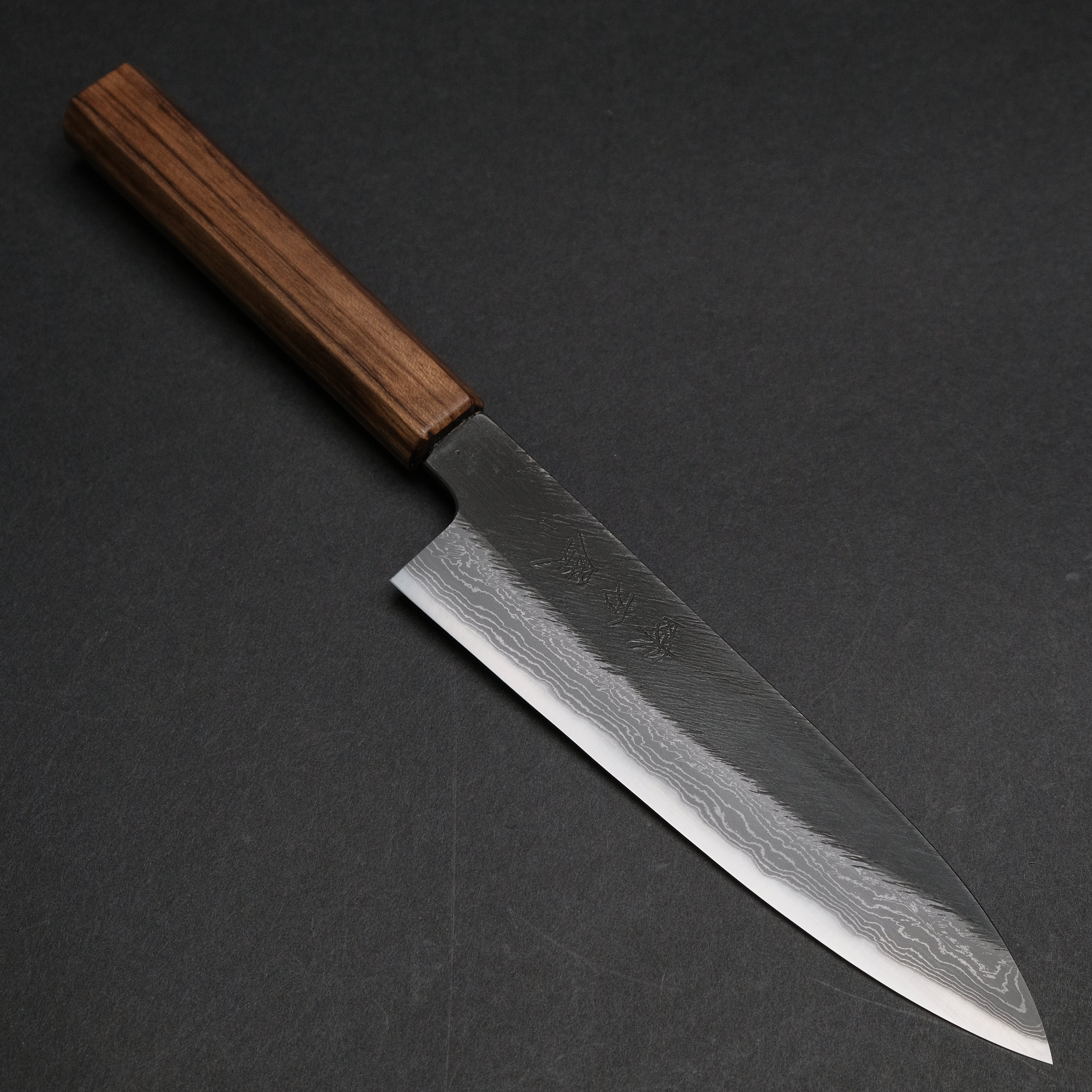 Premium Ajikataya White #2 Matsuba Damascus Petty Knife 150mm - Handcrafted Japanese ObanKole Handle (#70) - Perfect for Slicing, Garnishing & Precision Kitchen Tasks
