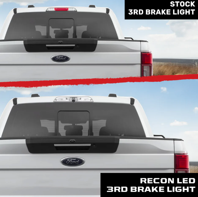 Ford F150 15-24 3rd Brake Light with Cargo Bed Camera Compatibility - High-Intensity CREE XML LEDs in Clear Lens - Perfect for Truck Upgrades & Nighttime Safety Driving