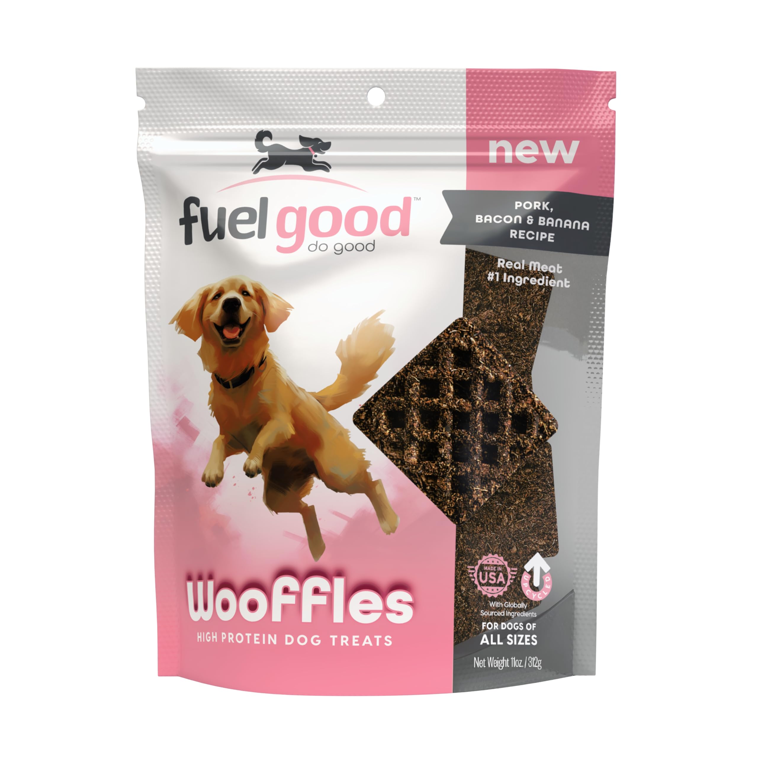 Premium High Protein Dog Treats - Grain Free, All Natural Pork, Bacon & Banana Recipe (11oz) - Healthy Training Snacks for Small & Large Breeds - Perfect for Obedience Training & Positive Reinforcement - Great for Hiking, Travel, Daily Rewards & Outdoor Adventures with Your Dog
