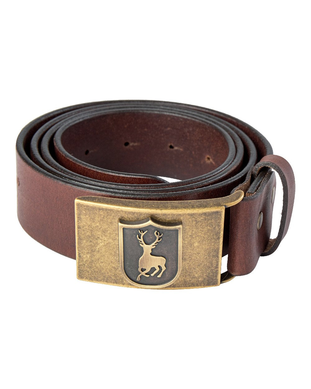Premium Deer Hunting Leather Belt with Heavy-Duty Buckle - Durable & Stylish for Outdoor Adventures, Hunting, and Casual Wear