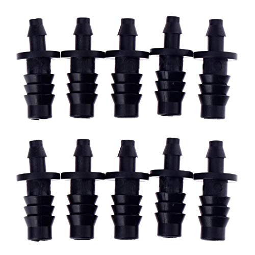10pcs End Plug Hole Seal Stoppers - 4/7mm Drip Irrigation Fittings, Tubing Capillary Hose Pipe Caps for Garden Watering System - Perfect for Blocking Plastic Pipes in DIY Irrigation & Hydroponics Setup