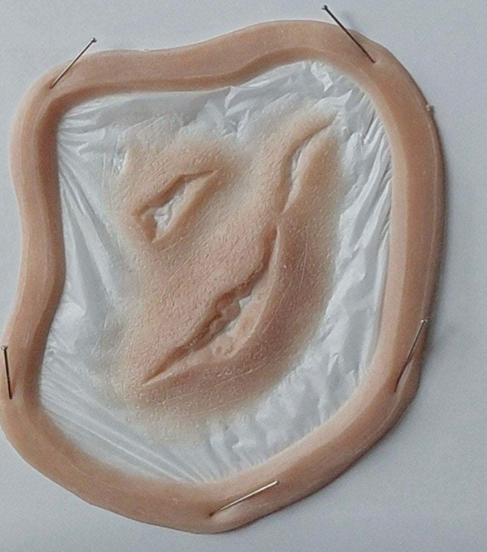 Jess FX 'Mauling 1' Realistic Wound Silicone Prosthetic - Professional Halloween Makeup & Special Effects for Cosplay, Horror Movies, and Theatrical Performances