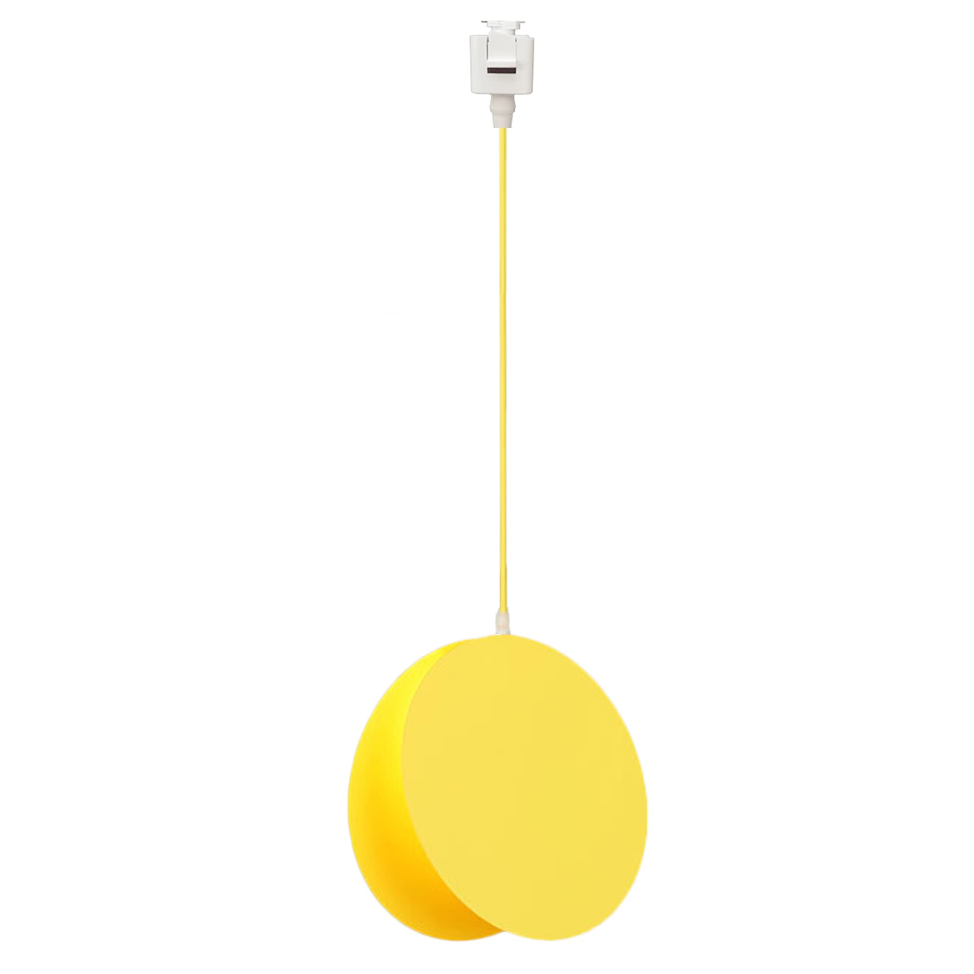 J-Type Track Light Pendants 3.2 Ft - Adjustable Metal Macaron Yellow Pendant Lighting for Kitchen Island, Restaurant & Bar - Easy Installation Modern Track Lighting Fixtures - Perfect for Home Decor, Commercial Spaces & Accent Lighting