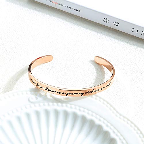 Inspirational Engraved Bracelet for Women - Personalized Motivational Mantra Cuff Bangle Jewelry Gift for Mom, Daughter, Wife | Perfect for Daily Wear, Special Occasions & Thoughtful Gifting