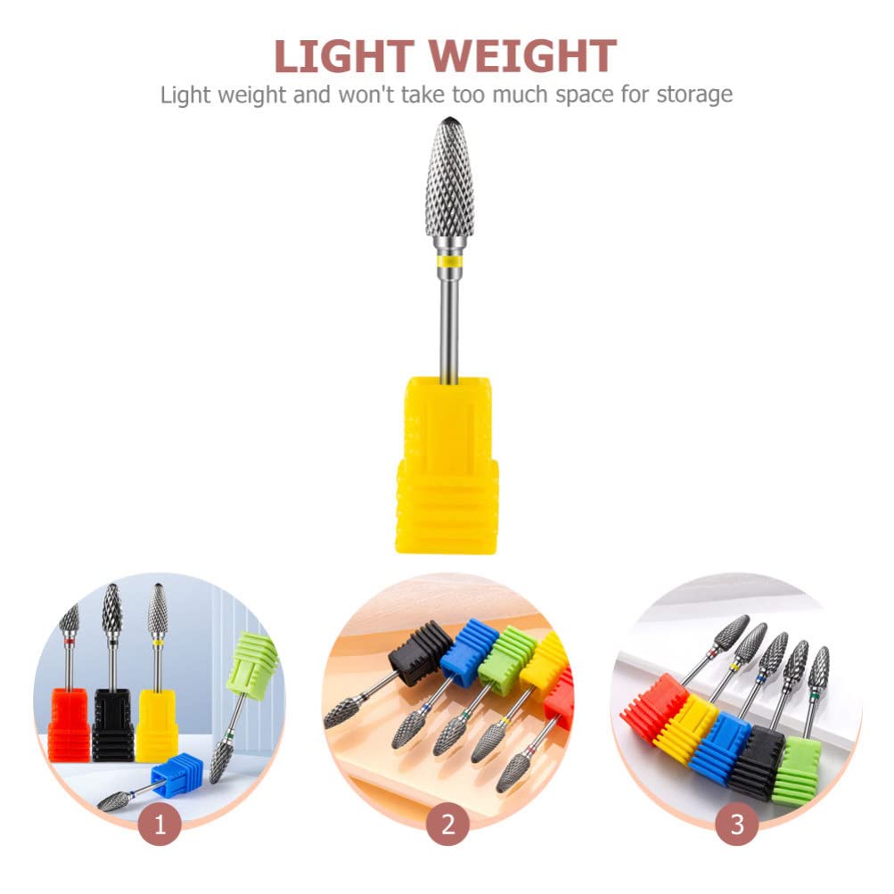 Lurrose Professional Electric Nail Drill Bits Set - Metal Manicure Grinding Tips for Nail Polisher & Drill Machine | Safe Salon & Home Nail Care Accessories for Acrylic, Gel & Natural Nails