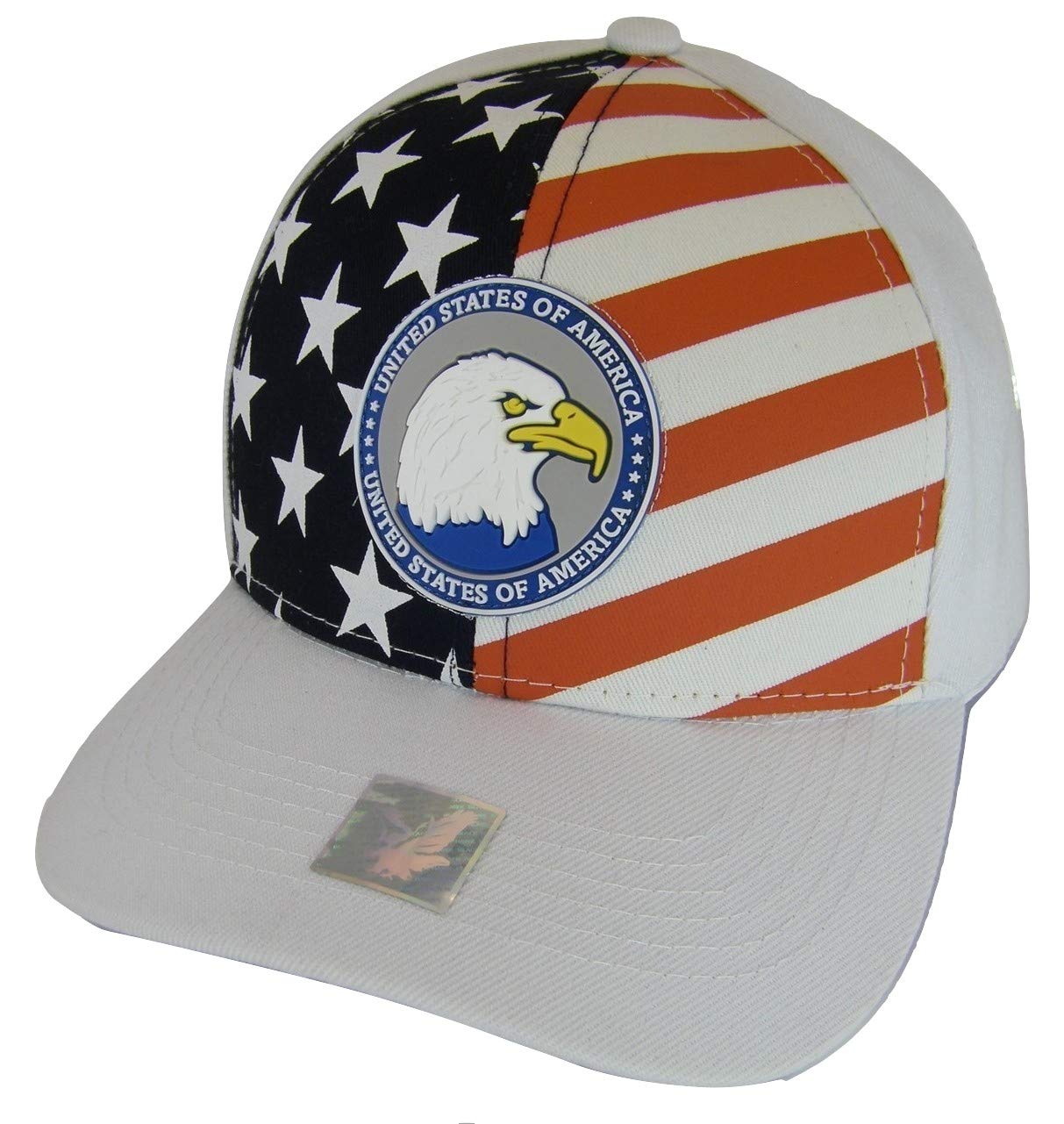 USA Flag & Eagle Patriotic Baseball Cap - Adjustable & Stylish for Outdoor Sports, Hiking, and 4th of July Celebrations