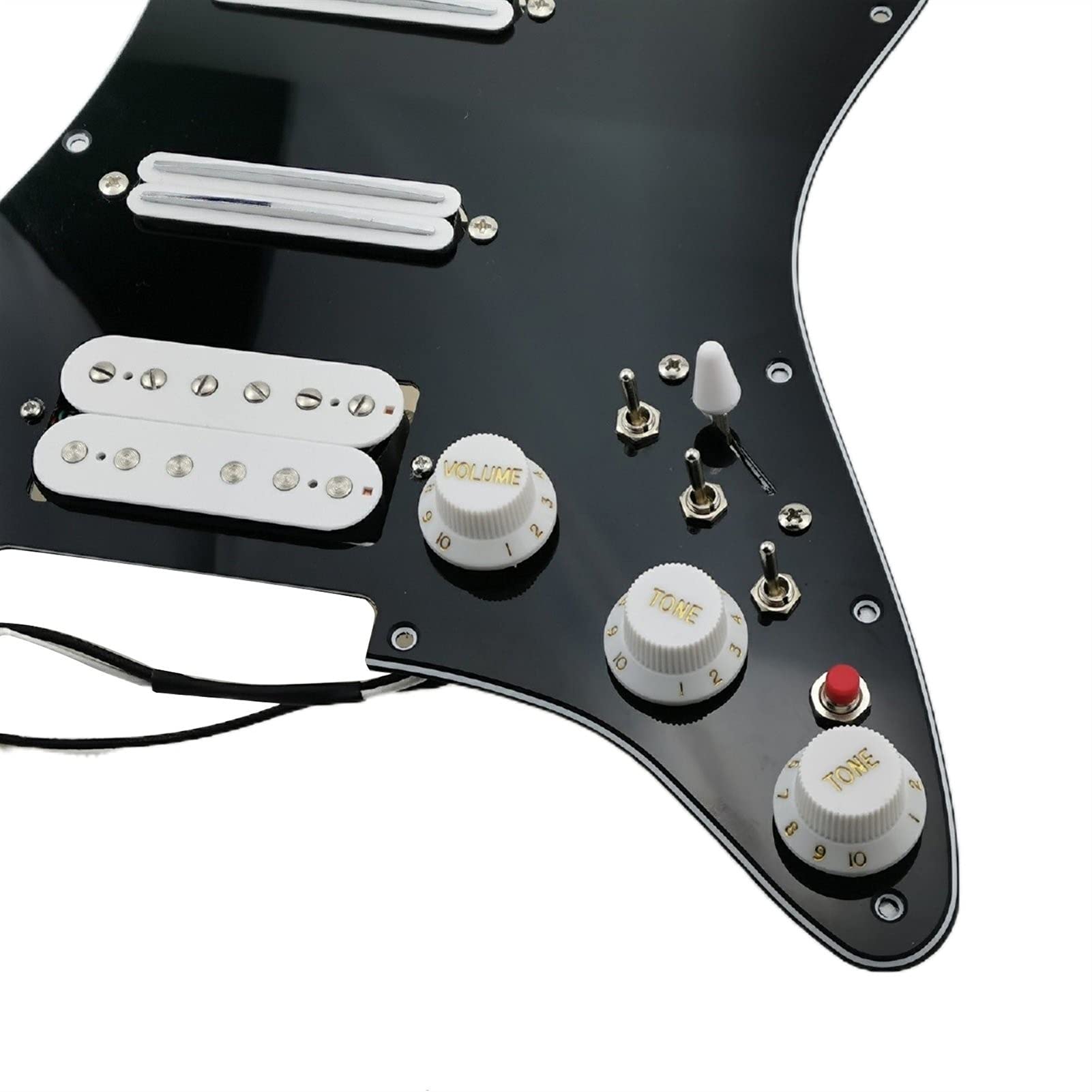 Stratocaster HSS Humbucker Pickup Set - Alnico 5 Prewired Loaded Pickguard with Multifunction Mini Switch for Electric Guitar | Perfect for Rock, Blues & Studio Recording