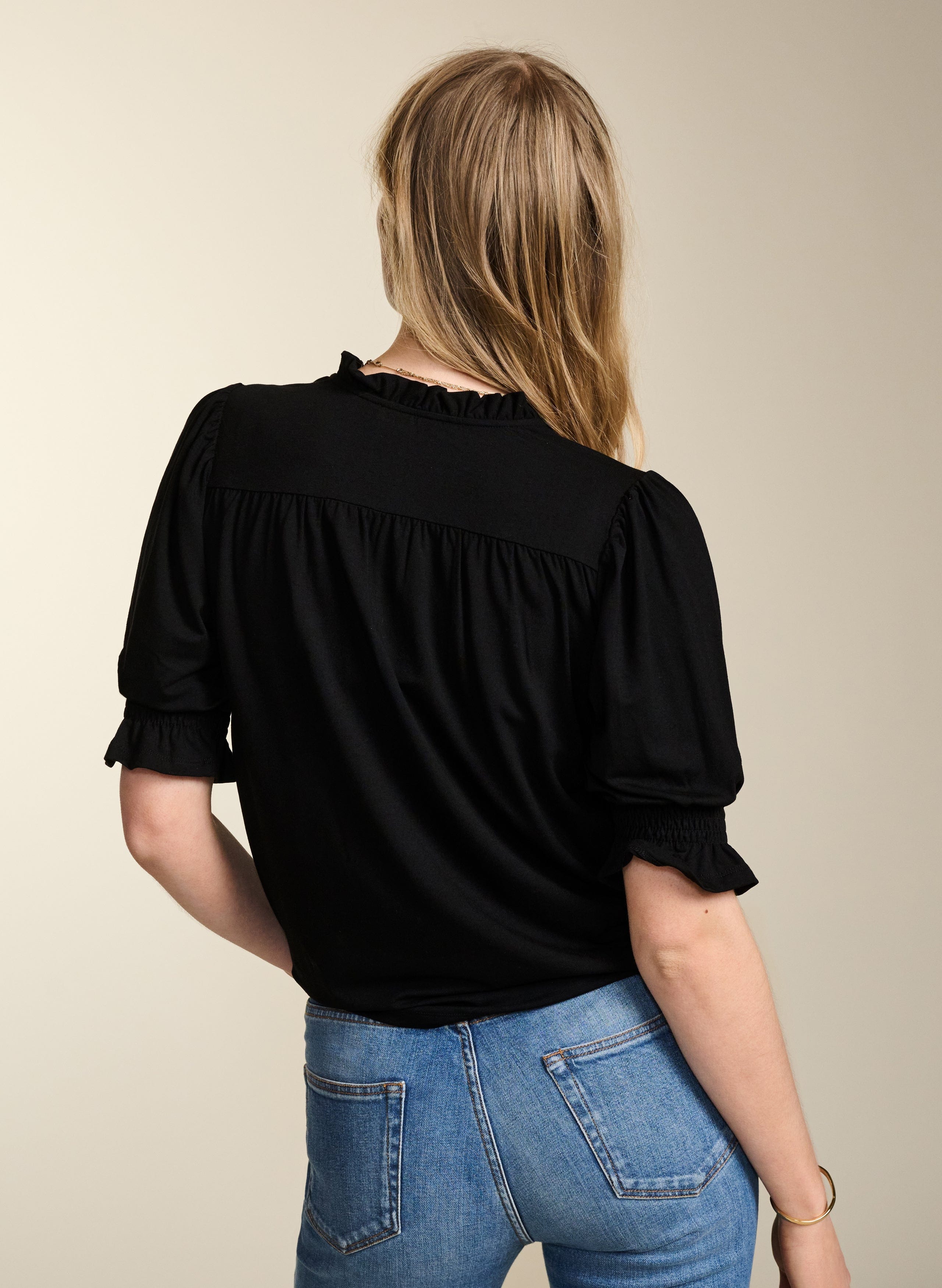 Noa LENZING™ ECOVERO™ Blouse for Women - Sustainable Viscose Shirt in Caviar Black | Elegant Office Wear & Casual Outfits