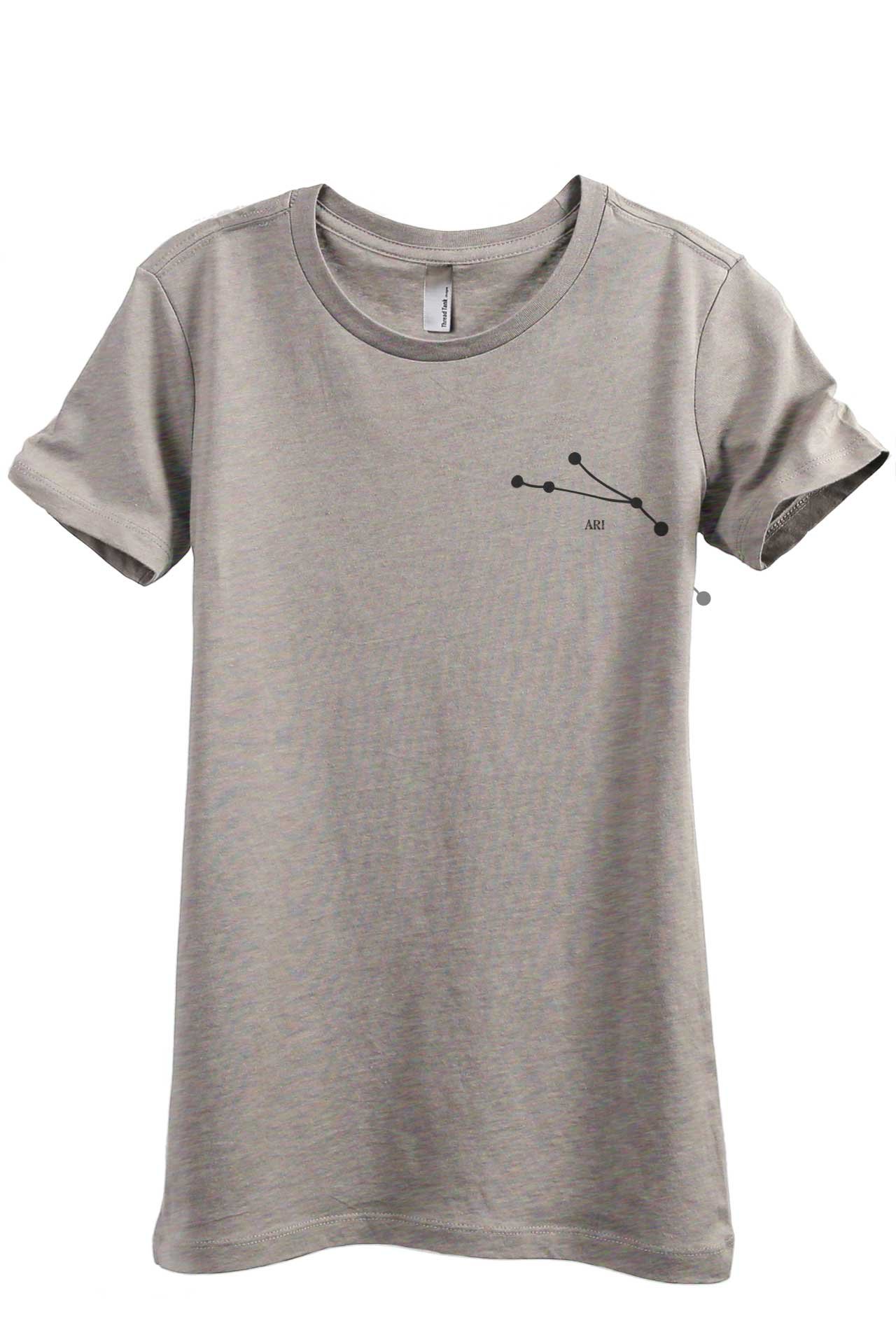 Aries Zodiac Sign Women's Relaxed Fit T-Shirt - Horoscope Graphic Tee in Charcoal Grey | Perfect for Casual Wear, Birthday Gifts & Astrology Lovers