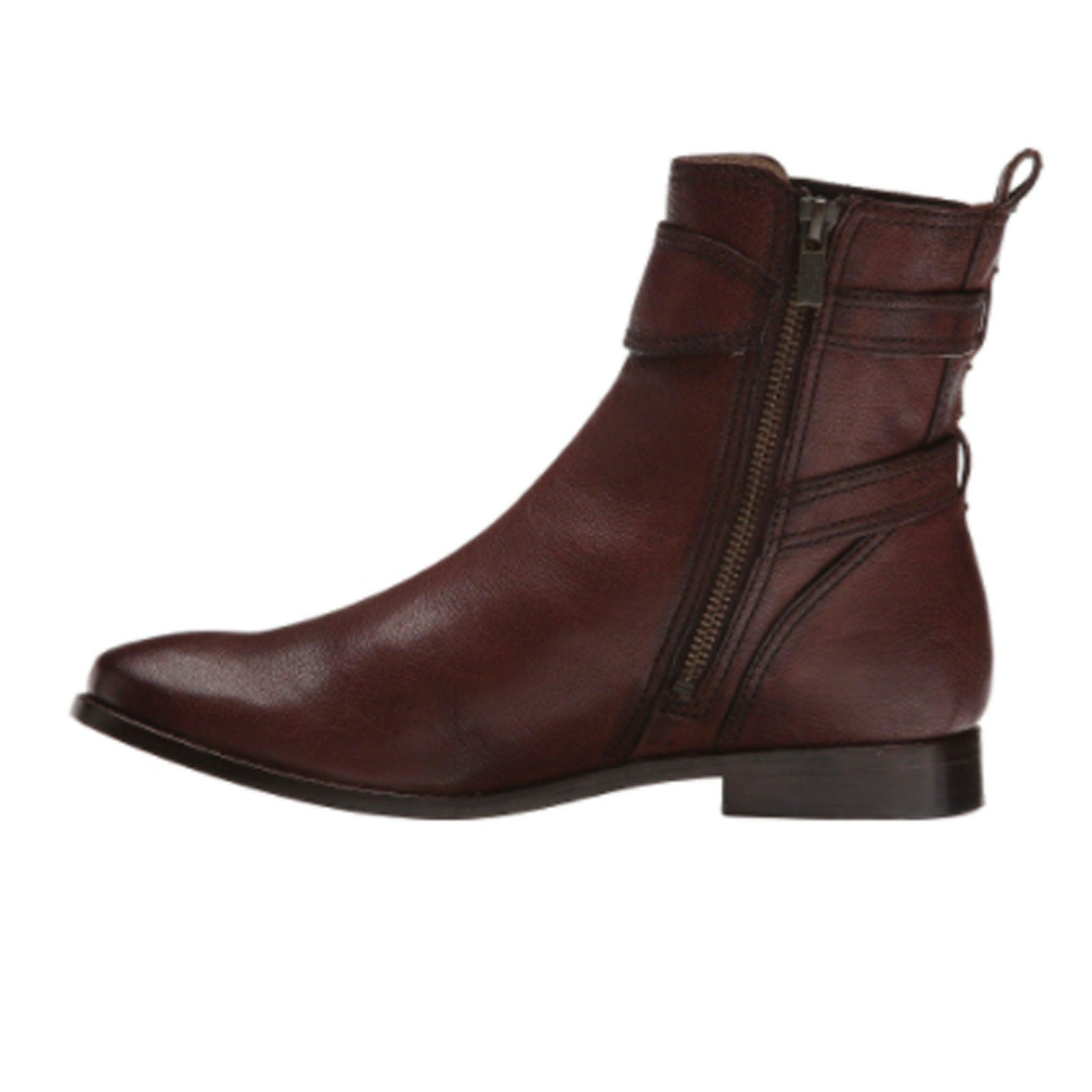 Frye Anna Gore Short Boots for Women - Chocolate Brown Leather Ankle Boots | Casual & Outdoor Wear