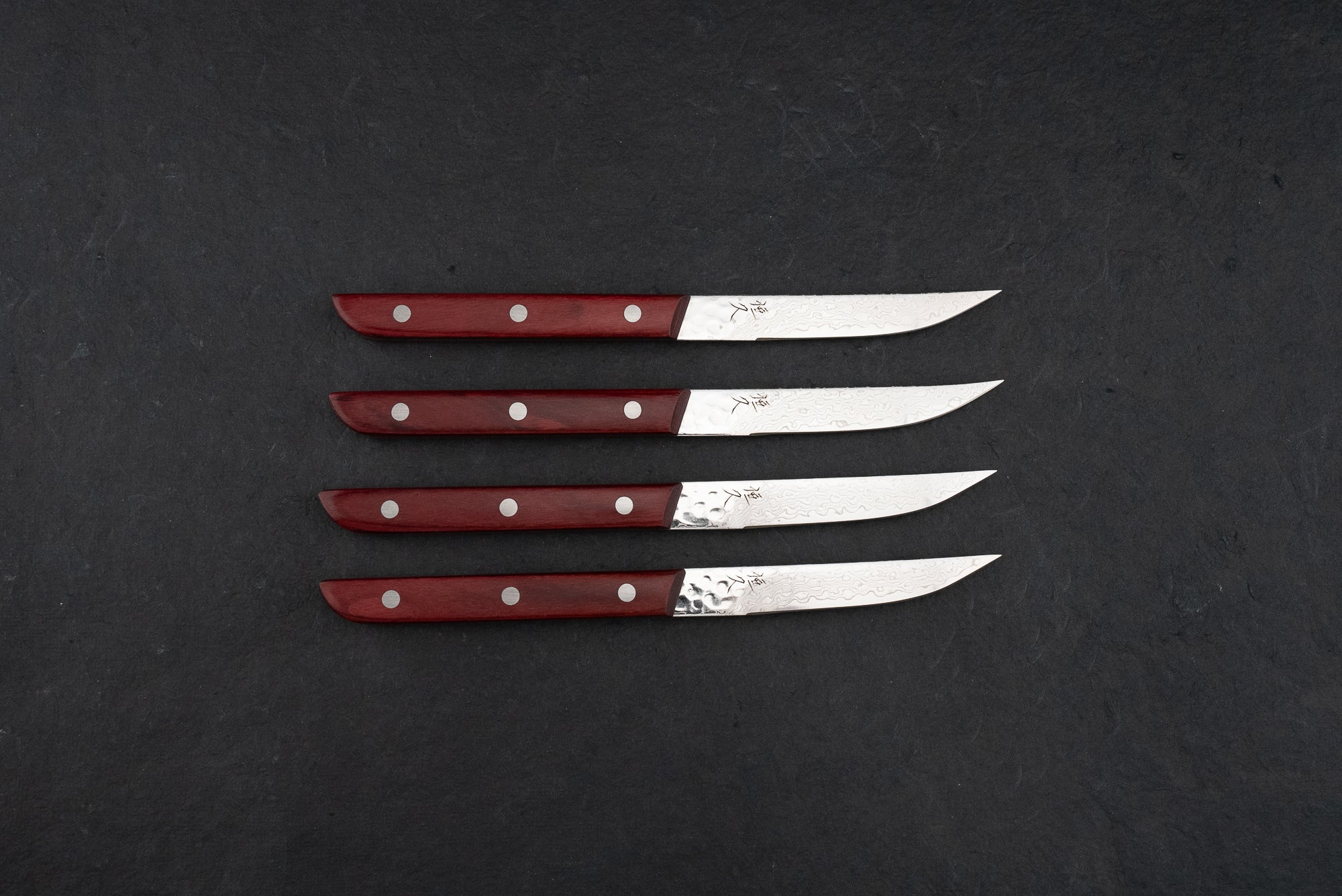 Premium Tsunehisa AUS10 Damascus Steel Steak Knife Set - Razor Sharp Japanese Kitchen Knives for Steak, Meat Cutting & Fine Dining - Perfect for Home Chefs & Professional Use