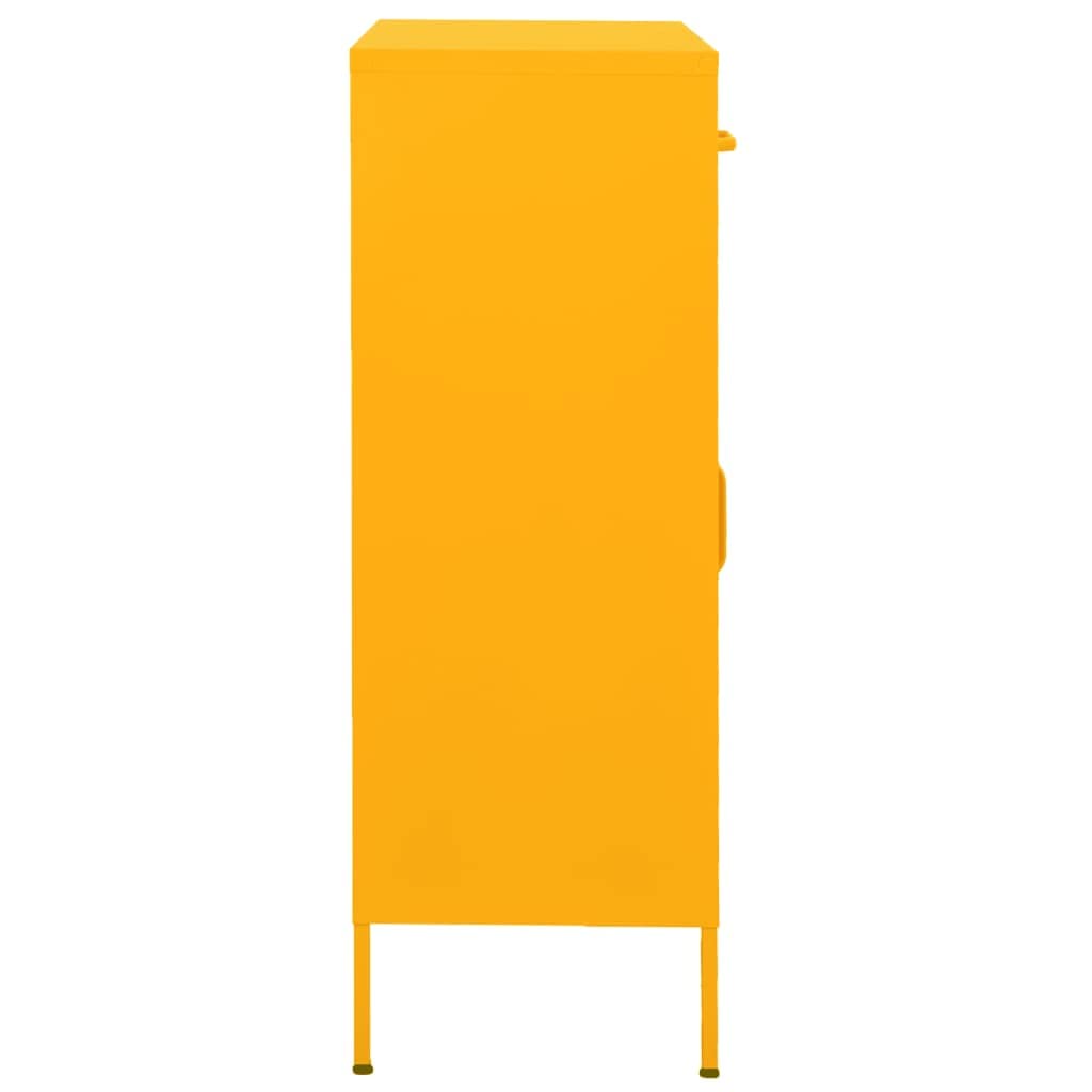 Mustard Yellow Steel Storage Cabinet - 31.5