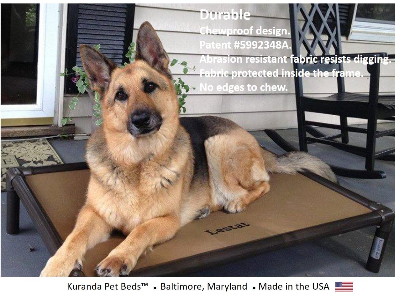 Kuranda Chewproof Dog Bed - Heavy Duty PVC Frame, 25