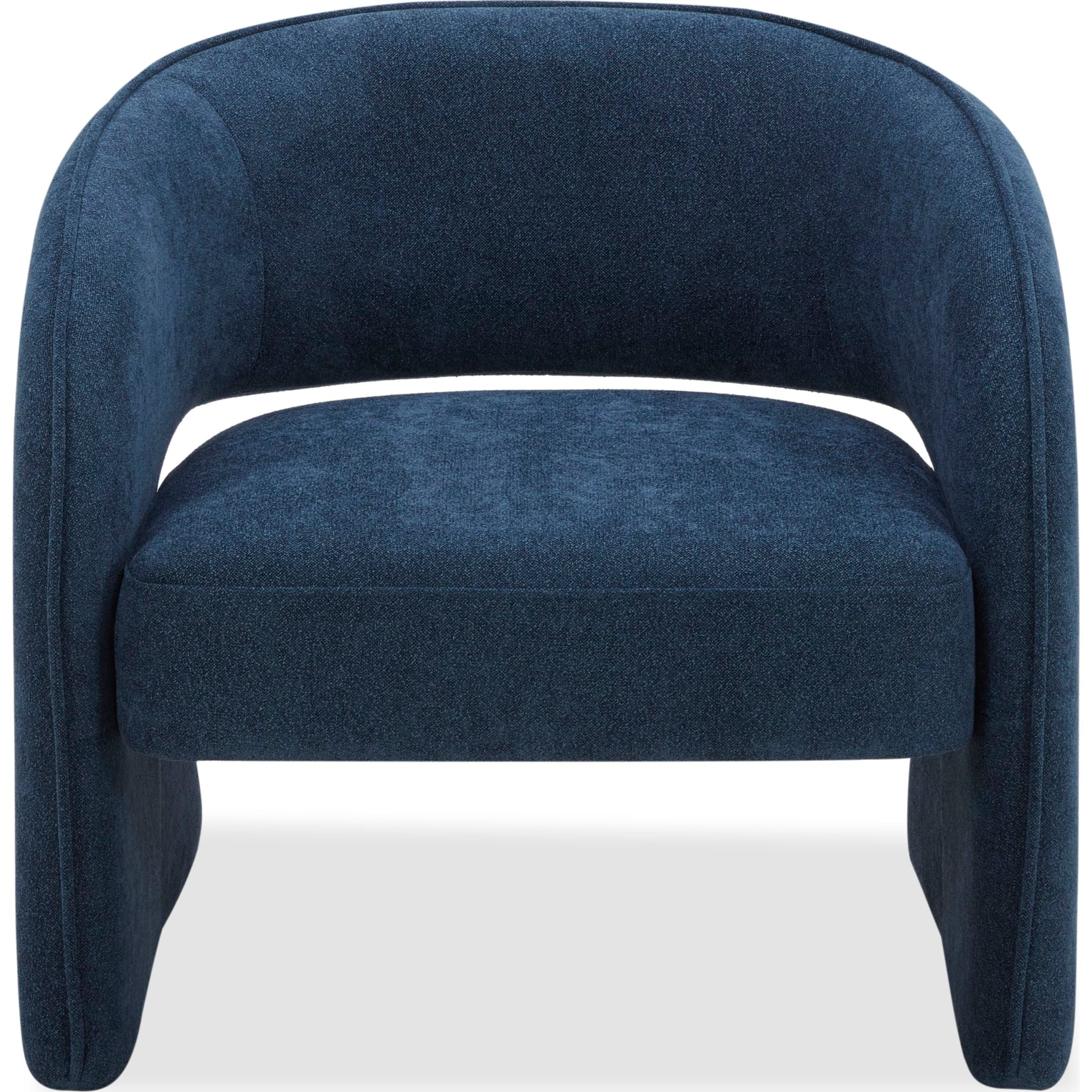 Angel Accent Chair - Elite Indigo Upholstered Lounge Chair for Living Room, Bedroom & Office - Modern Comfortable Seating with Sturdy Frame