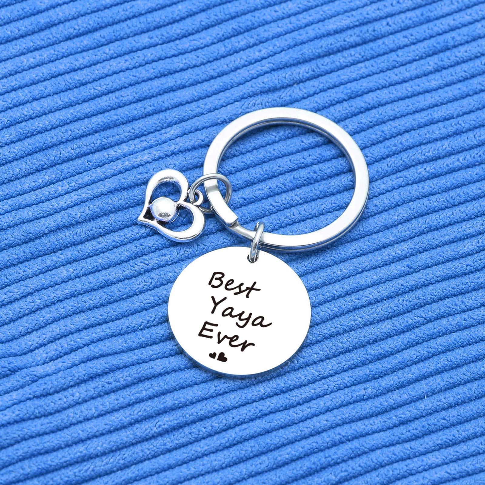 V.nisy Personalized Mother's Day Keychain - Best Yaya Ever, Grammy & Grandma Jewelry Gift for Mom, MIL & Grandmother - Perfect for Birthdays, Anniversaries & Special Occasions