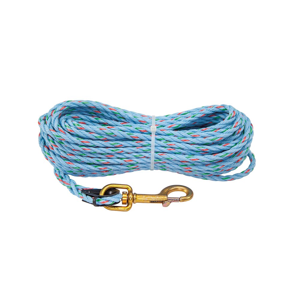 Klein Tools 1804-60 Polypropylene Hand-Line with Swivel Hook - Durable Fishing Line for Outdoor, Camping & DIY Projects