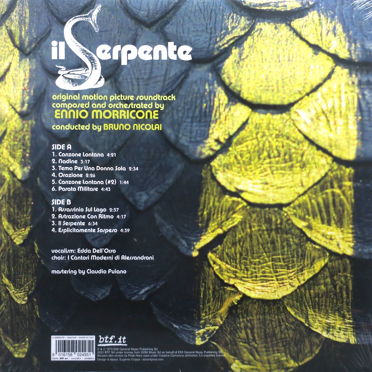 IL SEPRENTE Soundtrack by Ennio Morricone - Limited Edition Pink Vinyl LP Record | Movie Soundtrack Collection, Gift for Film Music Lovers