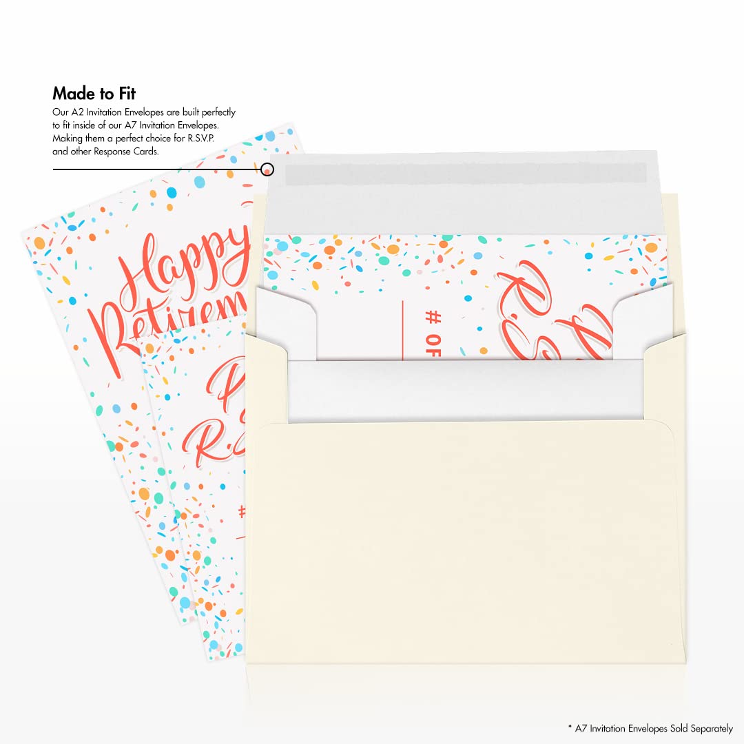 Premium A2 Invitation Envelopes (4 3/8 x 5 3/4 Inches) - 70lb Classic Linen Avon Brilliant White - Pack of 500 | Elegant Stationery for Wedding Invitations, Greeting Cards, Announcements & RSVPs | Perfect for Special Occasions, Business Correspondence & Handwritten Letters