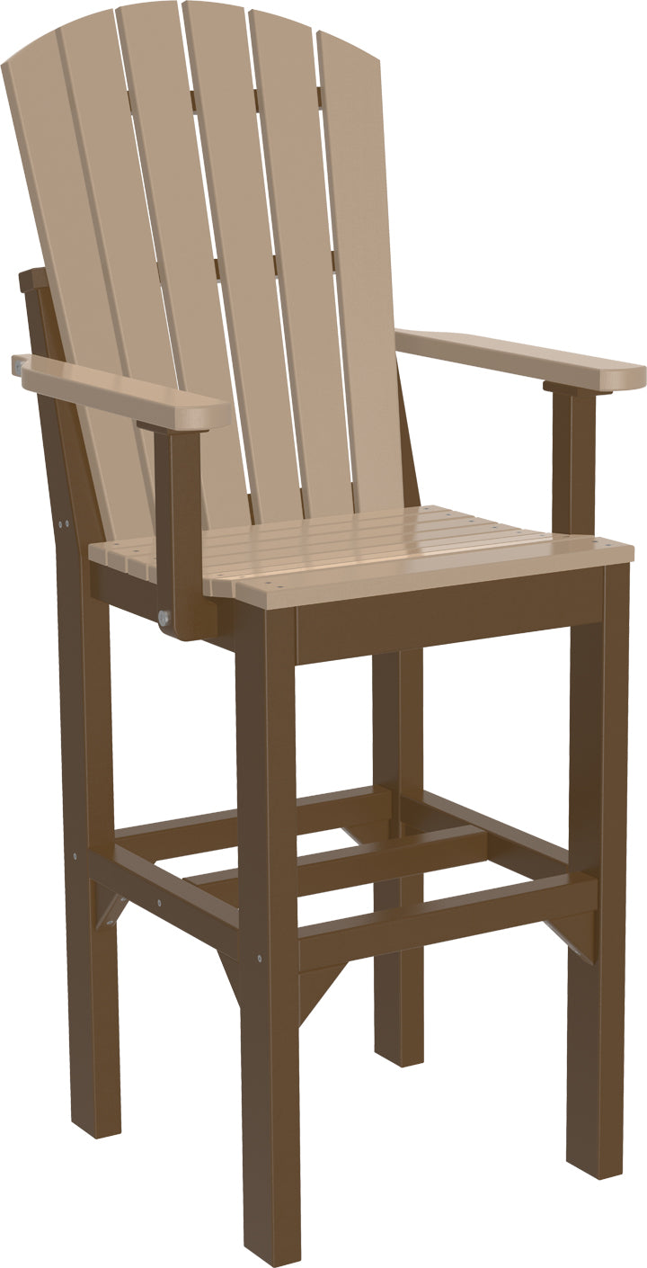 Premium Adirondack Bar Height Arm Chair - Outdoor Patio, Garden, Deck & Poolside Seating - Durable & Weather-Resistant for Ultimate Relaxation