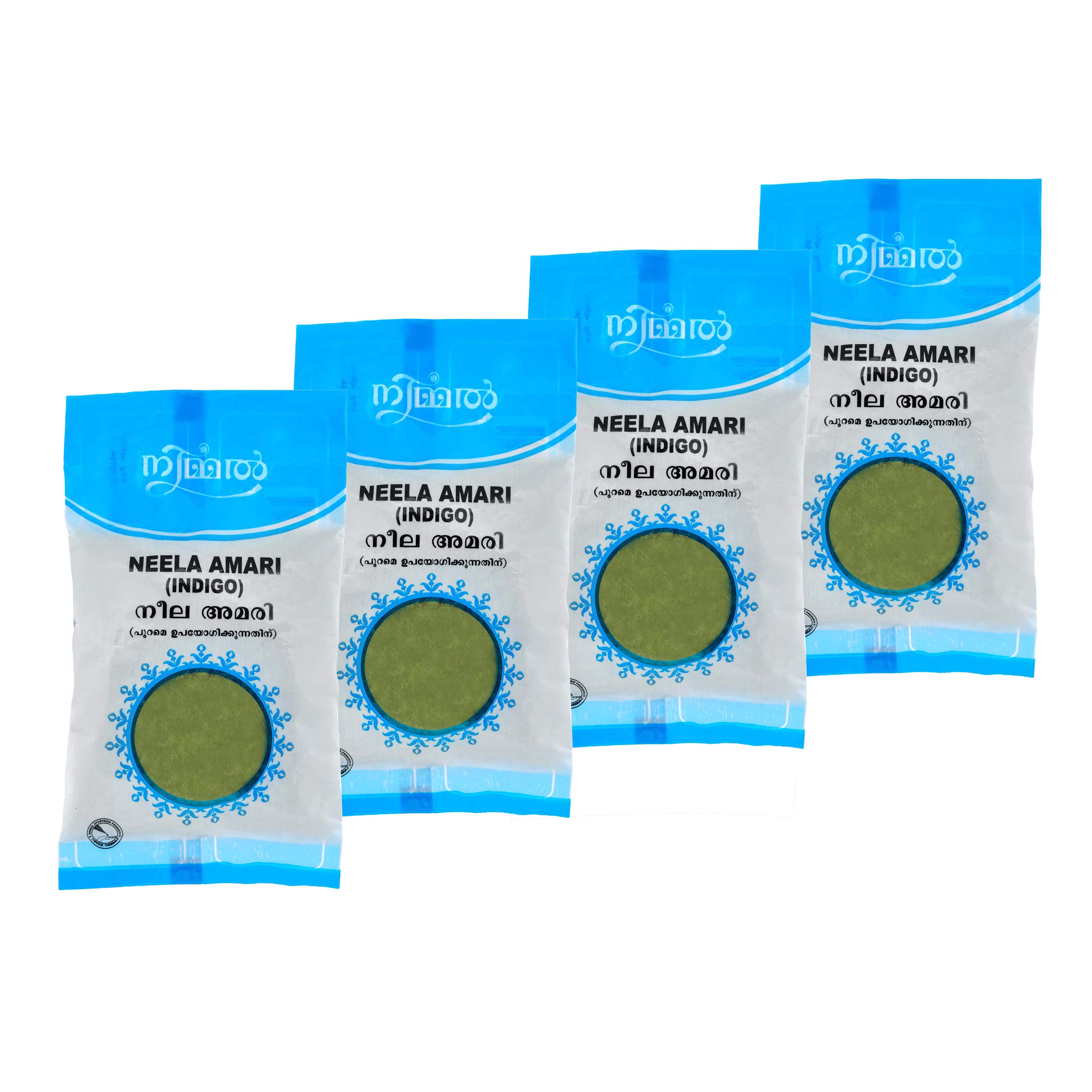 Natural Indigo Powder (Neelamari) for Hair Dye - 4 Pack (50g Each) | Chemical-Free Herbal Hair Color | DIY Henna & Hair Treatment | Perfect for Gray Coverage & Natural Hair Care