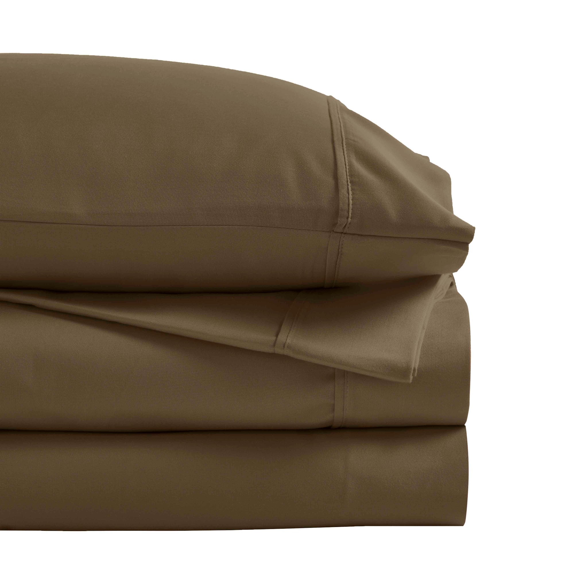 1200 Thread Count Cotton Rich Solid Deep Pocket Bed Sheet Set - Queen Size, Ultra Soft & Breathable - Perfect for Luxury Hotels, Guest Rooms & Master Bedrooms
