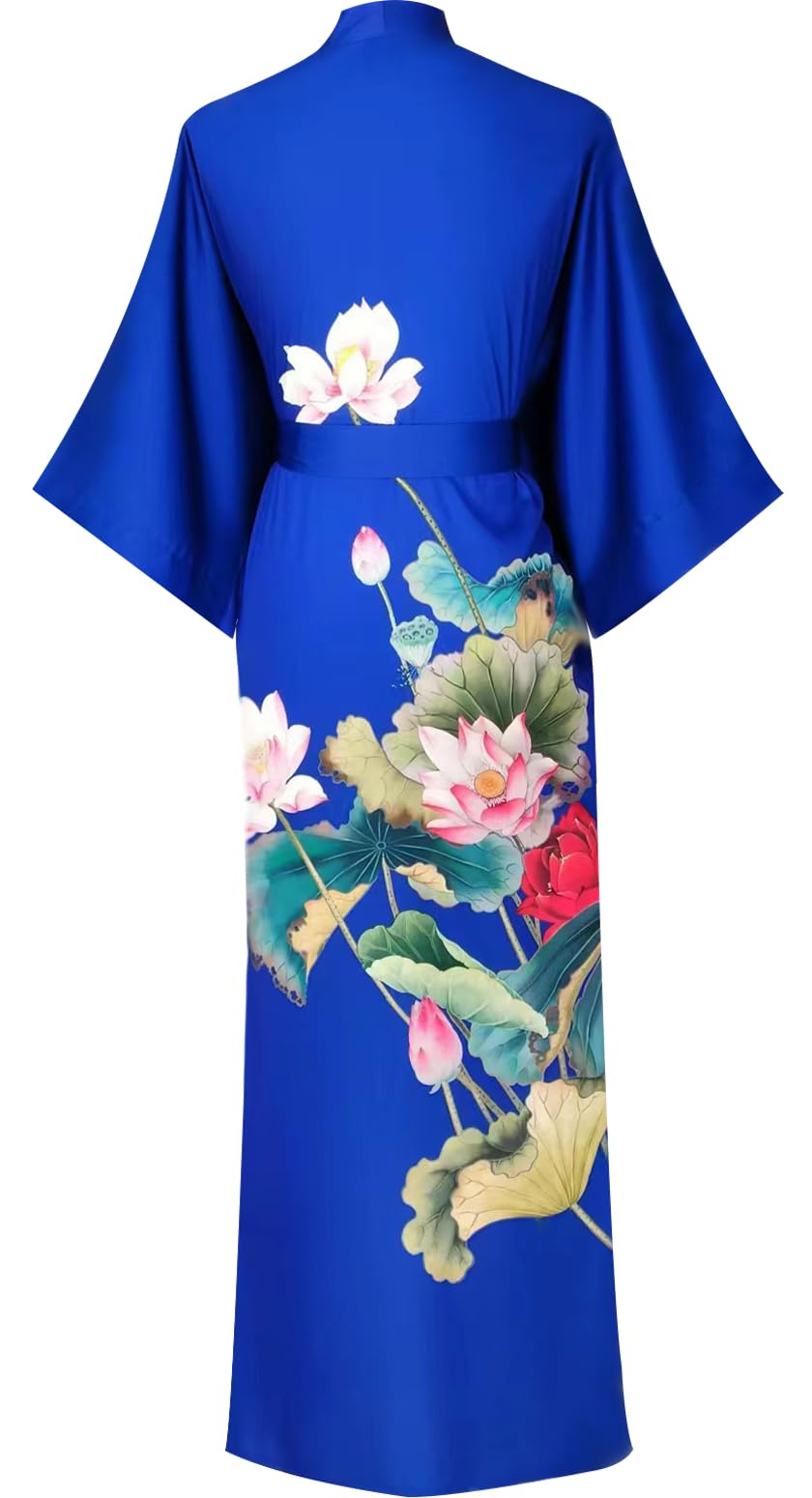 Women's Satin Kimono Robes - Soft Bathrobes & Loungewear Pajama Set for Spa, Bridal Shower & Relaxation at Home