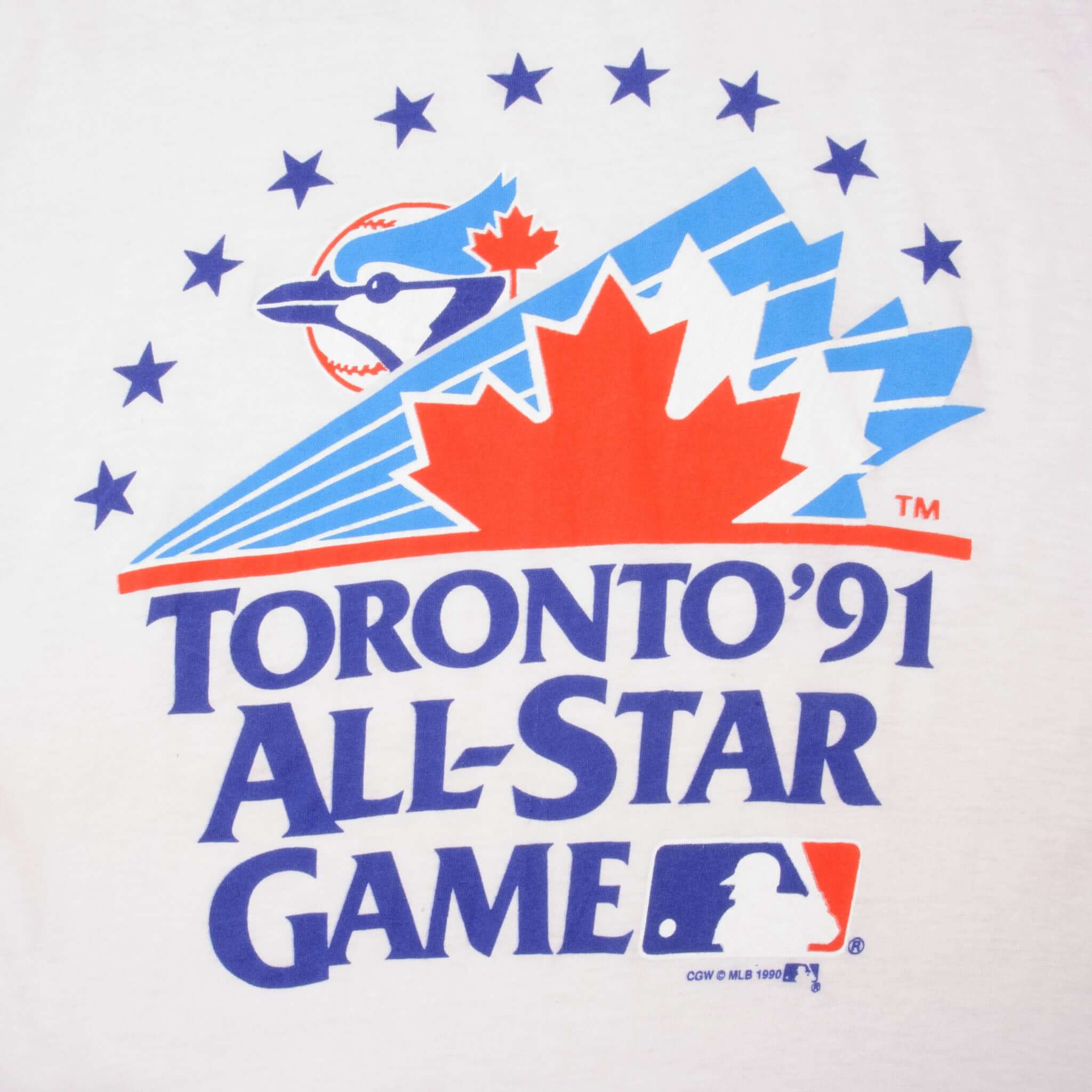 Vintage Deadstock MLB Toronto Blue Jays 1990 All-Star Game Tee Shirt XL - Retro Baseball Fan Gift & 90s Throwback Fashion for Men