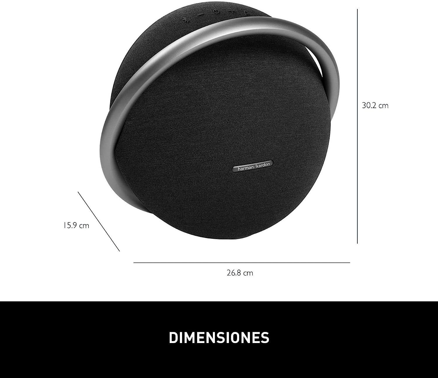 Harman Kardon Onyx Studio 7 IPX7 Waterproof Wireless Bluetooth Speaker - Premium Portable Sound System with Deep Bass (Black) - Perfect for Outdoor, Pool Party, Beach & Home Entertainment