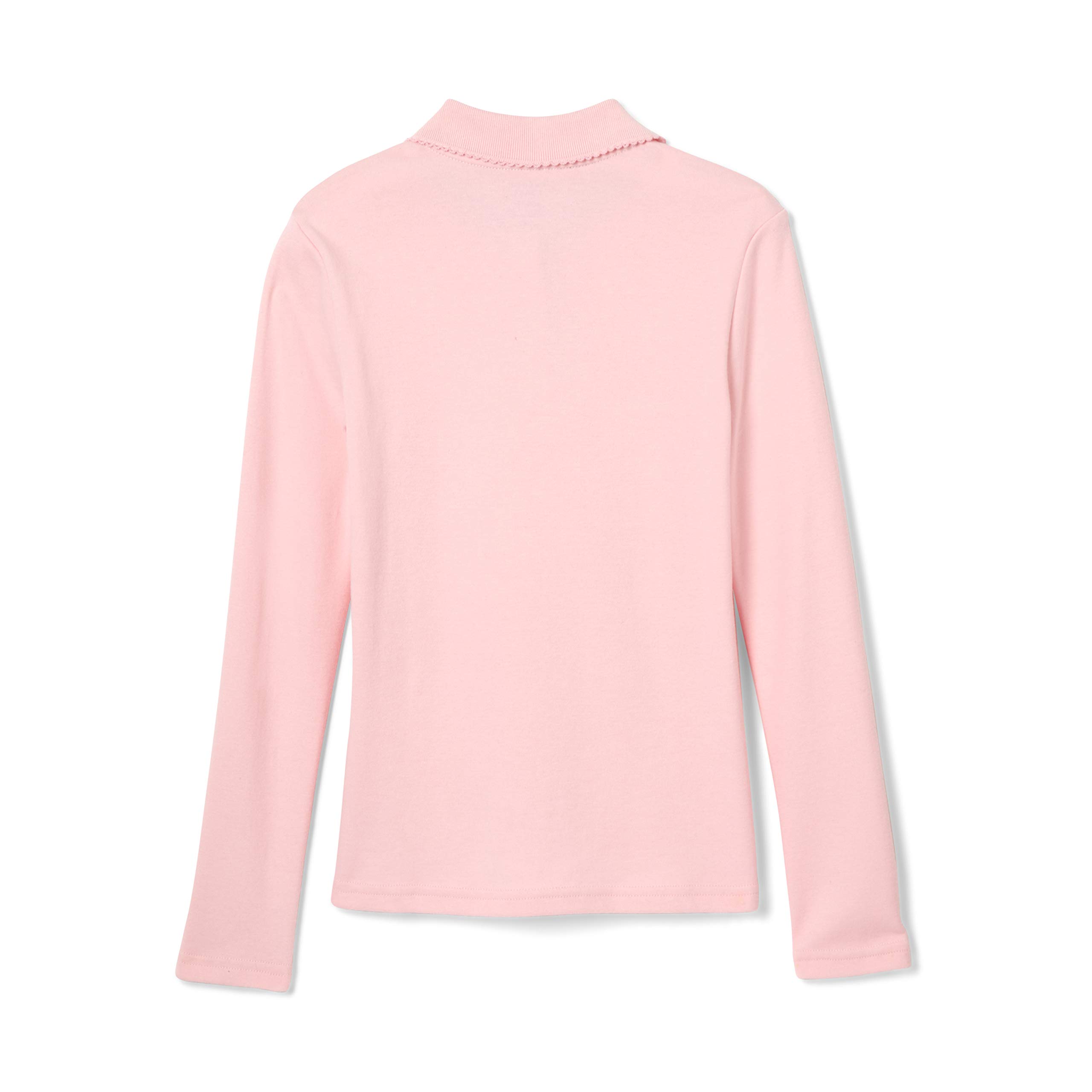 French Toast Girls' Long Sleeve Polo Shirt with Picot Collar - School Uniform Top for Standard & Plus Sizes | Perfect for Class, Choir & Dress-Up Days