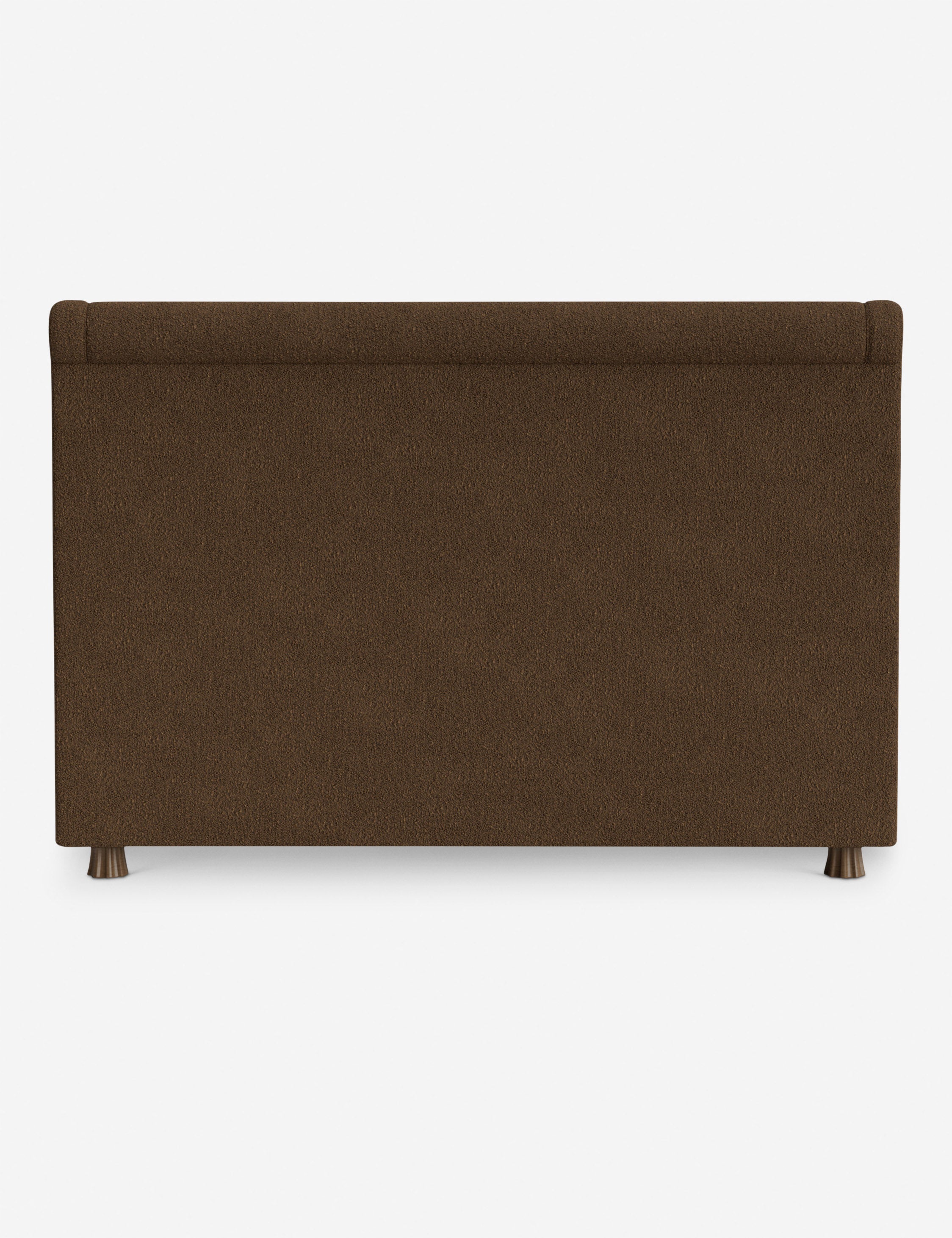 Domme Platform Bed by DISC Interiors - Modern Minimalist Wooden Bed Frame with Upholstered Headboard | Perfect for Contemporary Bedroom, Guest Room or Studio Apartment