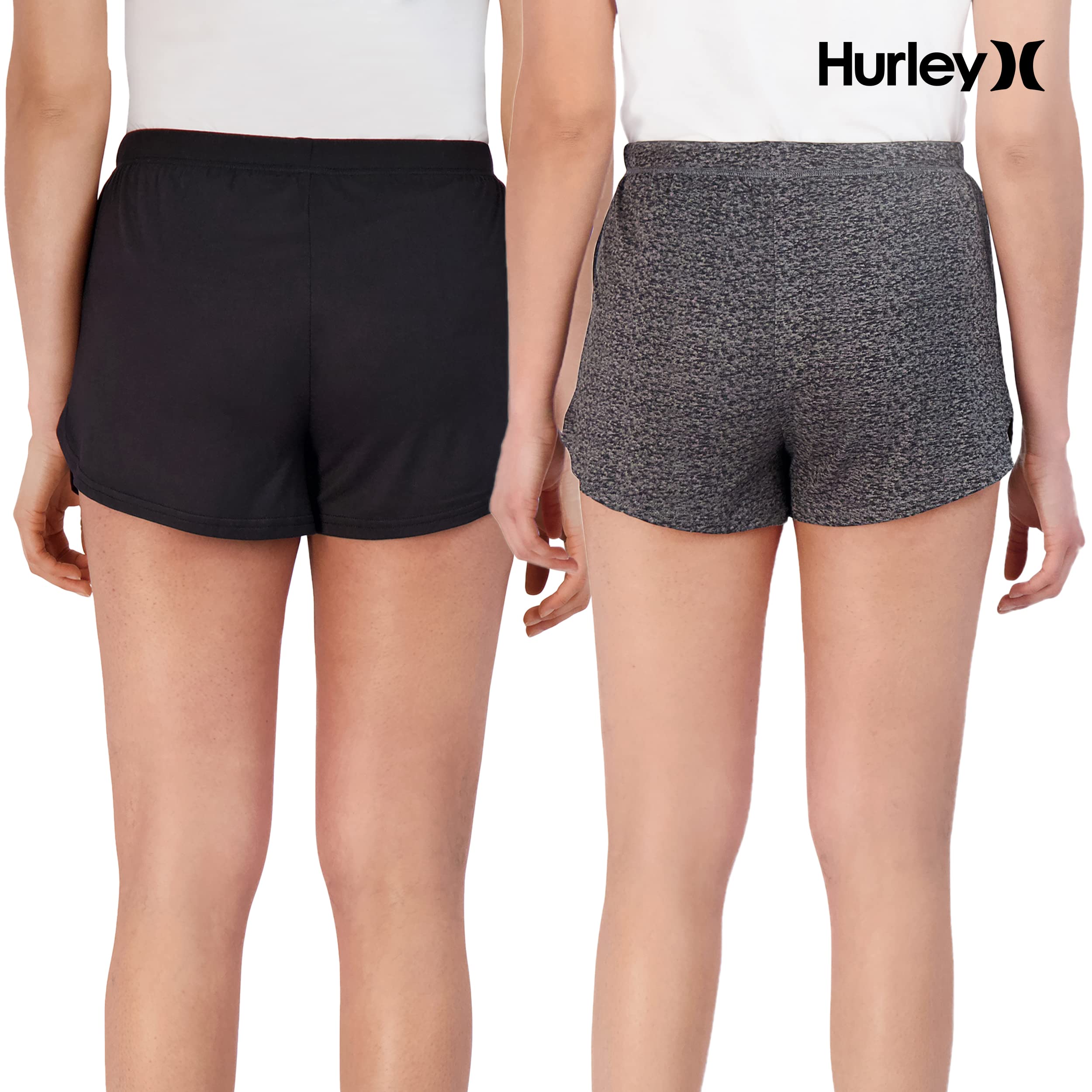 Hurley Women's Pajama Shorts 2-Pack - Soft Lounge Sleep Shorts for Summer, Cute & Comfortable Nightwear - Perfect for Bedtime, Lounging at Home, and Vacation Travel