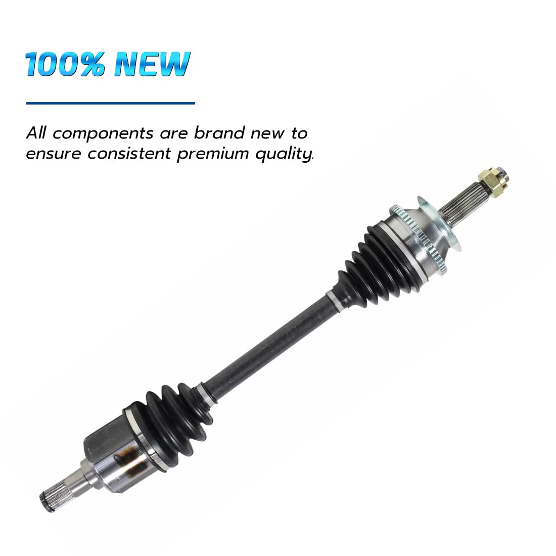 2001-2006 Hyundai Santa Fe 2.7L 2WD Auto Trans Front Left Driver Side CV Axle Half Shaft Assembly - Replacement Drive Shaft for Smooth Ride & Off-Road Adventures