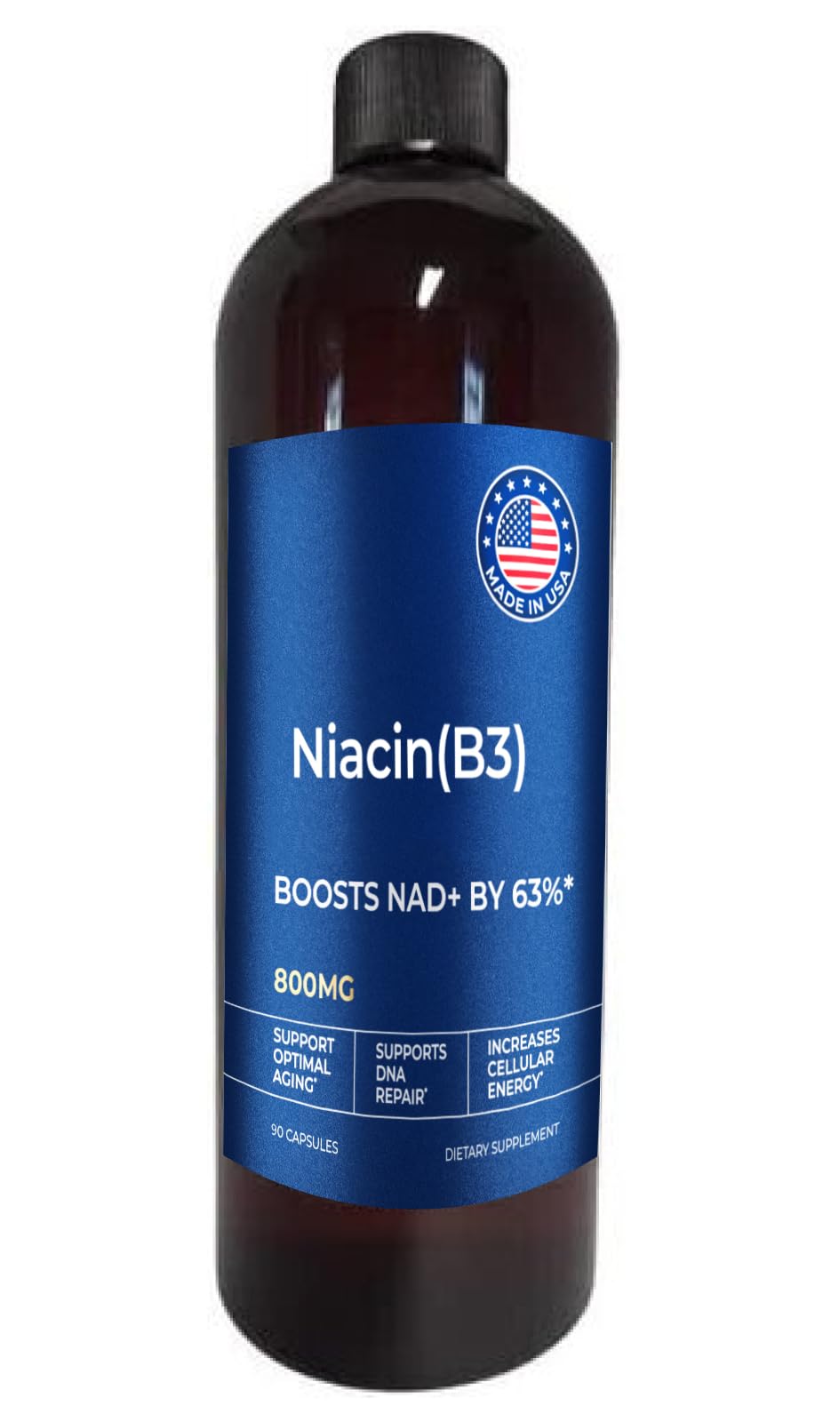 Niacin (Vitamin B3) Supplement - 500mg per Serving - 20 Capsules for Heart Health & Cholesterol Support - Perfect for Daily Wellness Routine