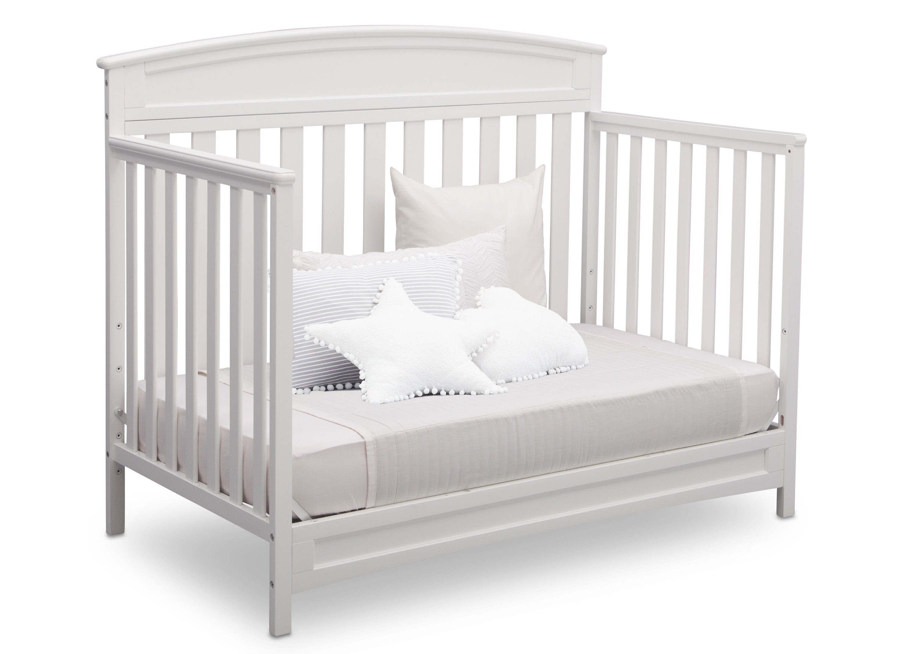 Lila 5-in-1 Convertible Baby Crib - Toddler Bed & Daybed with Adjustable Mattress Height | Perfect for Nursery, Bedroom & Guest Room