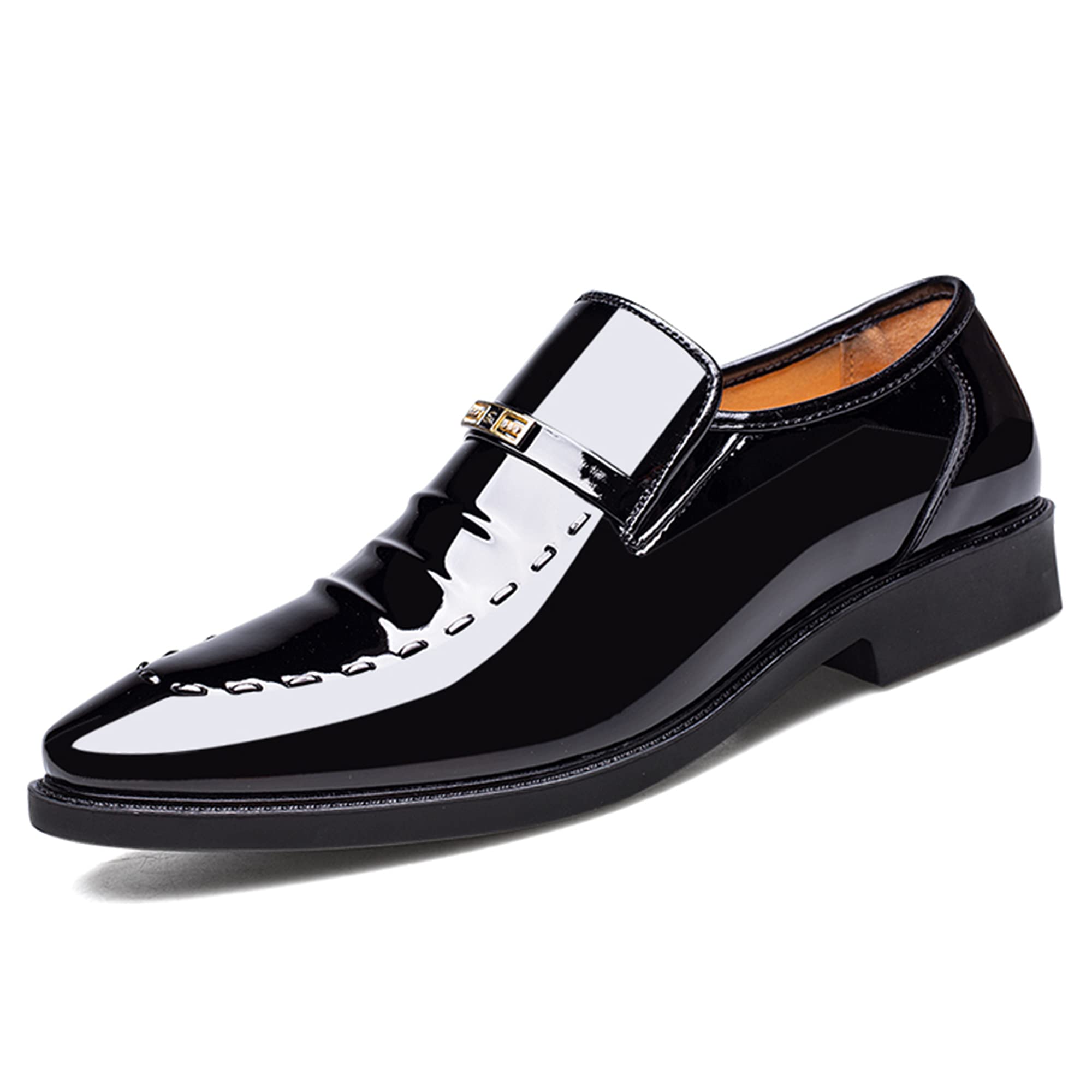 Men's Classic Leather Loafers Slip-On Dress Shoes - Anti-Slip Sole, Breathable Comfort for Business Casual & Office Commuting | Perfect for Work, Travel & Formal Occasions