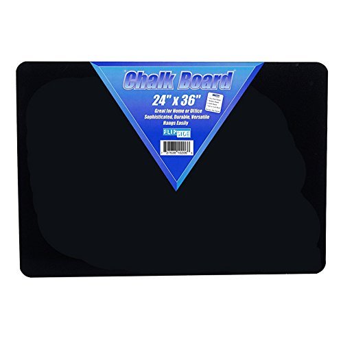 FLIPSIDE Black Chalkboard 24x36 Inches - Set of 3 - Perfect for Classrooms, Restaurants & Home Offices