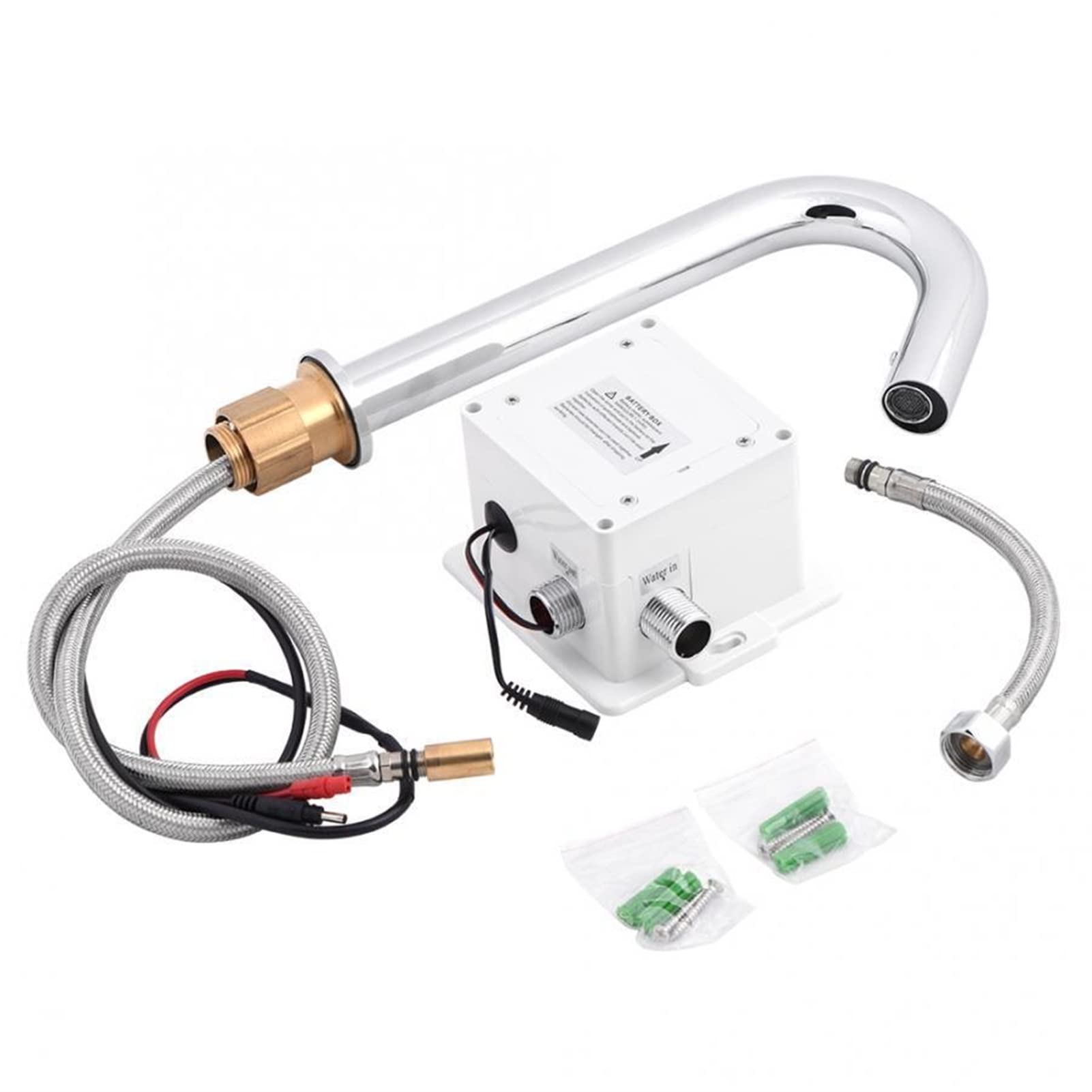 Automatic Infrared Sensor Faucet - Brass Touchless Water Tap for Bathroom Basin & Kitchen Sink | Water Saving, Easy to Install | Perfect for Home, Restaurant, and Public Restrooms