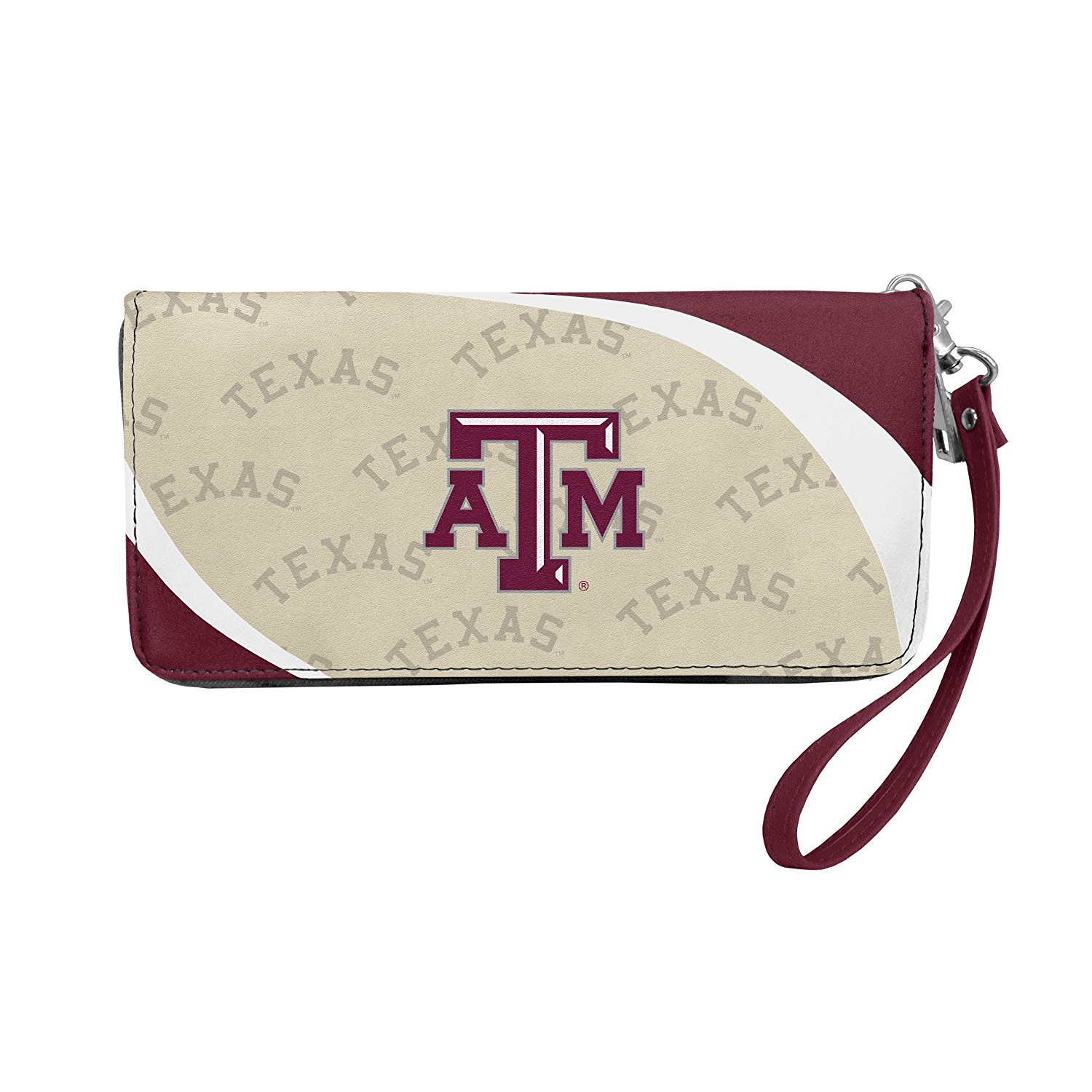 Littlearth Women's NCAA Team Logo Curve Zip Organizer Wallet - Stylish & Functional ID Card Holder for College Fans, Game Days & Everyday Use