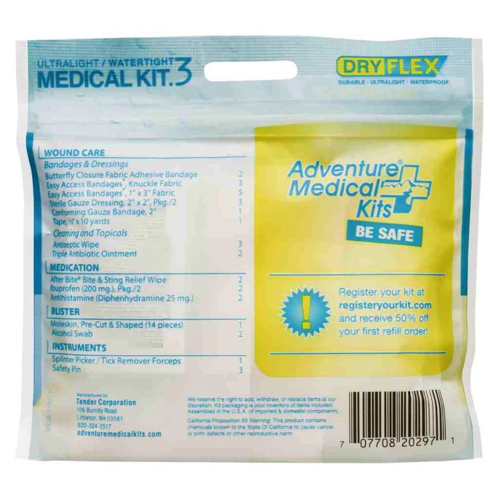 Ultralight Waterproof 0.3L First Aid Kit - Compact Emergency Medical Supplies for Hiking, Camping & Outdoor Adventures