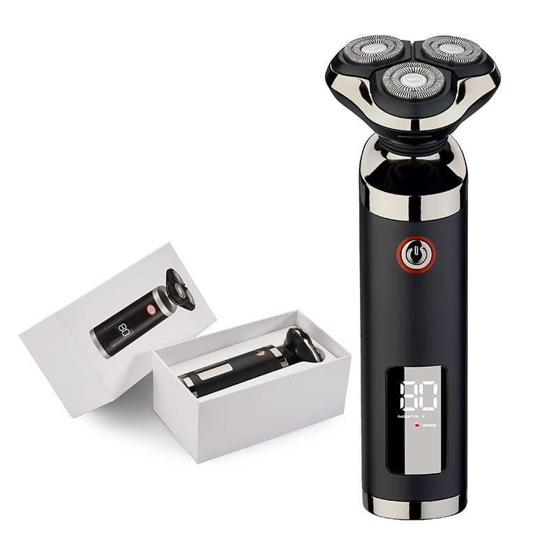 Electric Head Shaver for Bald Men - USB Rechargeable Waterproof Body & Beard Trimmer with Digital Display - Black | Perfect for Travel, Gym & Daily Grooming