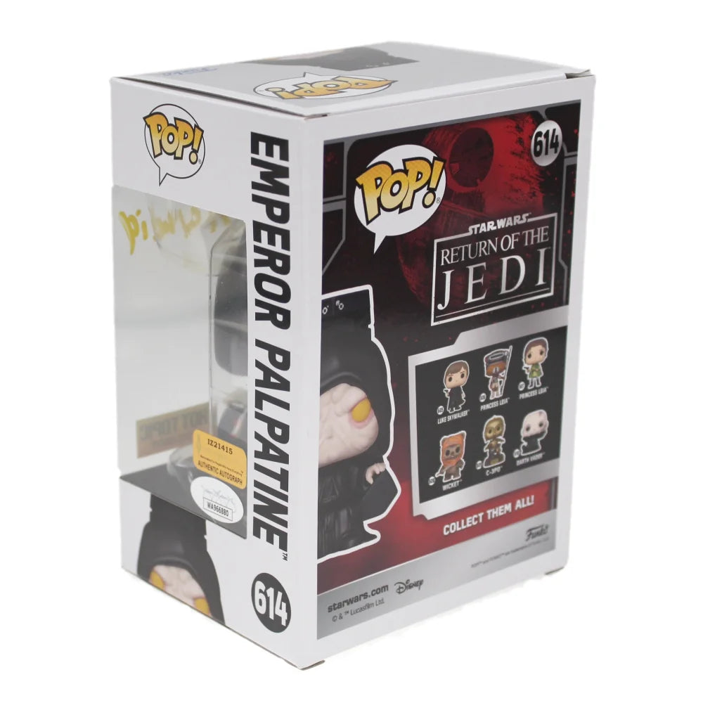 Ian McDiarmid Signed Funko Pop Star Wars Emperor Palpatine 614 - JSA COA Autograph - Collectible Action Figure for Star Wars Fans & Memorabilia Collectors - Perfect for Display, Gifts & Conventions