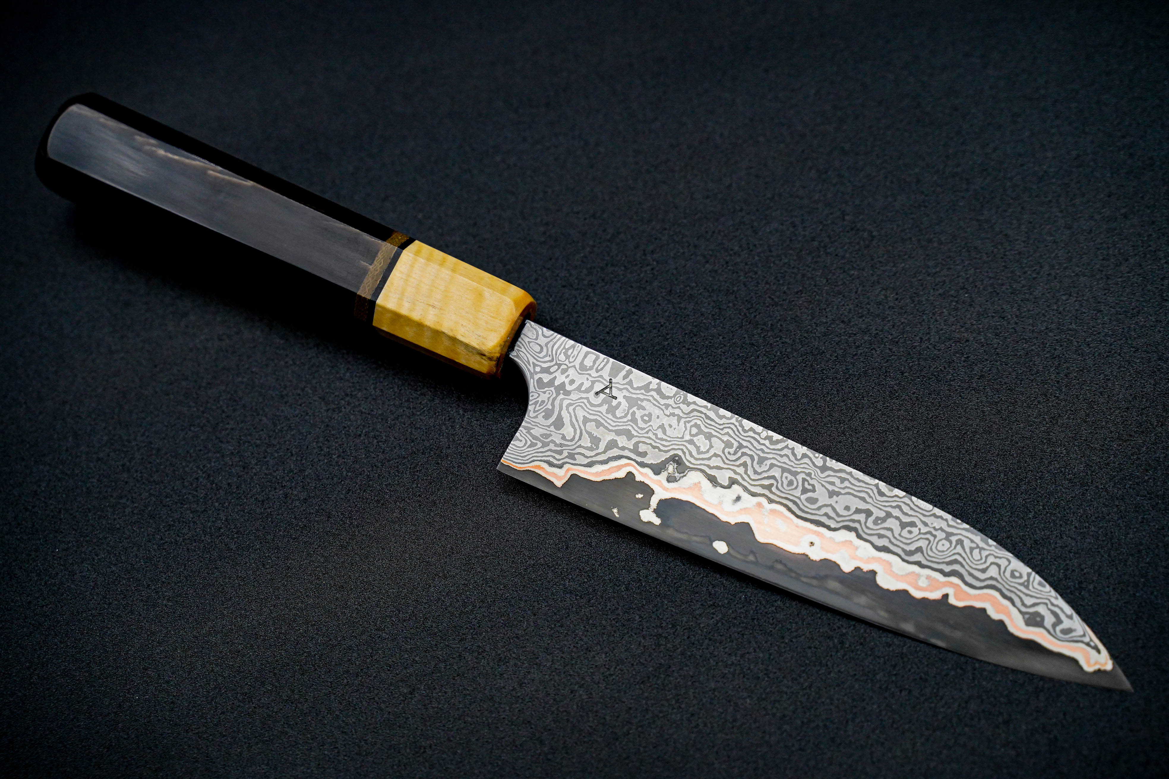 Premium Jamison Chopp 145mm Petty Knife - 1095 High Carbon Steel with CuMai Damascus Cladding - Perfect for Slicing, Dicing & Precision Kitchen Tasks