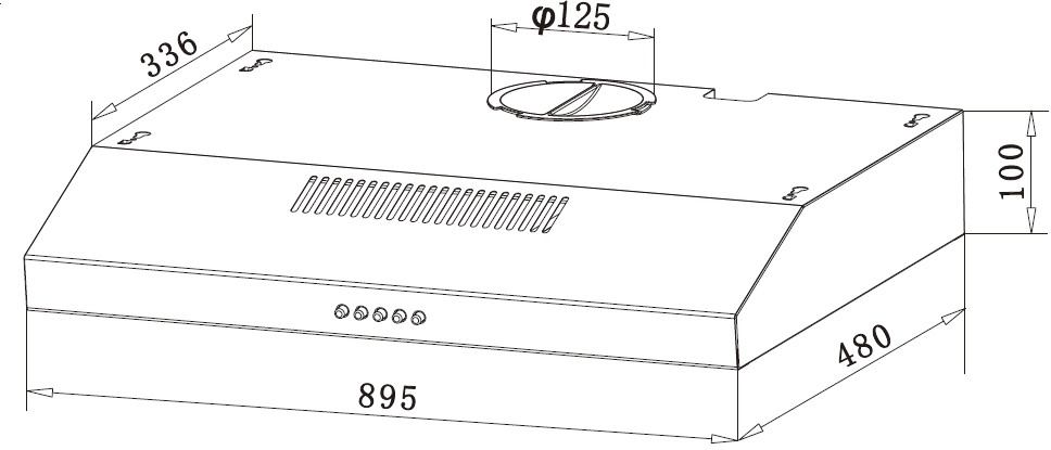 EF EFCH9103TSS 90CM Slimline Stainless Steel Range Hood - Modern Kitchen Ventilation for Apartments & Small Spaces