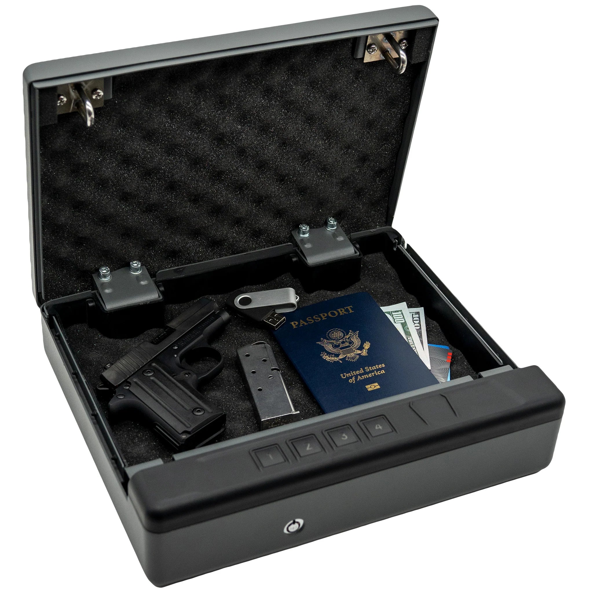 Liberty HDV 150 Handgun Vault - Portable Pistol Safe for Home & Travel - Secure Firearm Storage for Bedside, Car, and Office Use