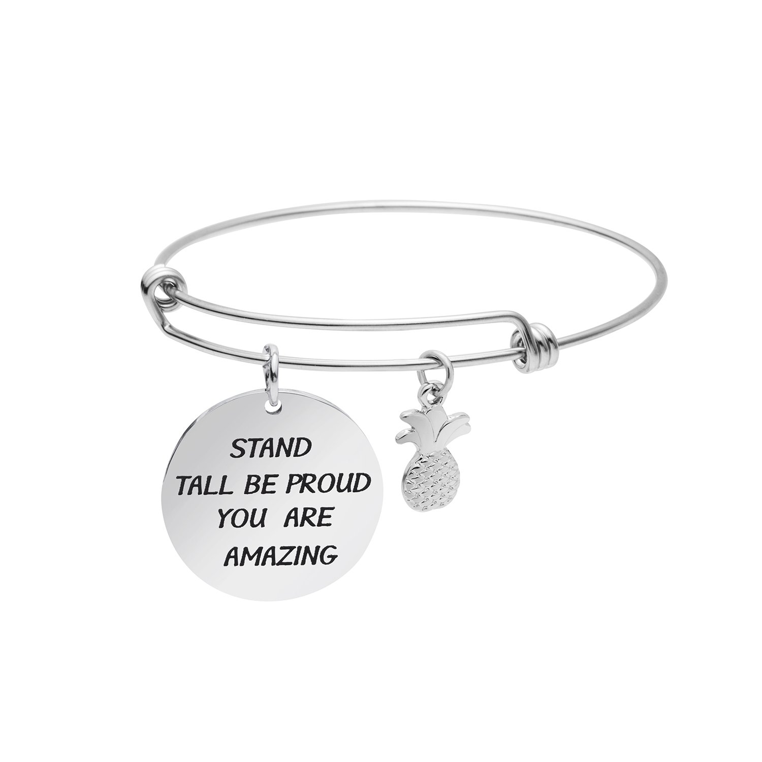 Inspirational Christian Charm Bracelets for Women - Stainless Steel Expandable Bangle Bracelet - Thoughtful Birthday Gift for Her - Perfect for Church, Daily Wear & Special Occasions