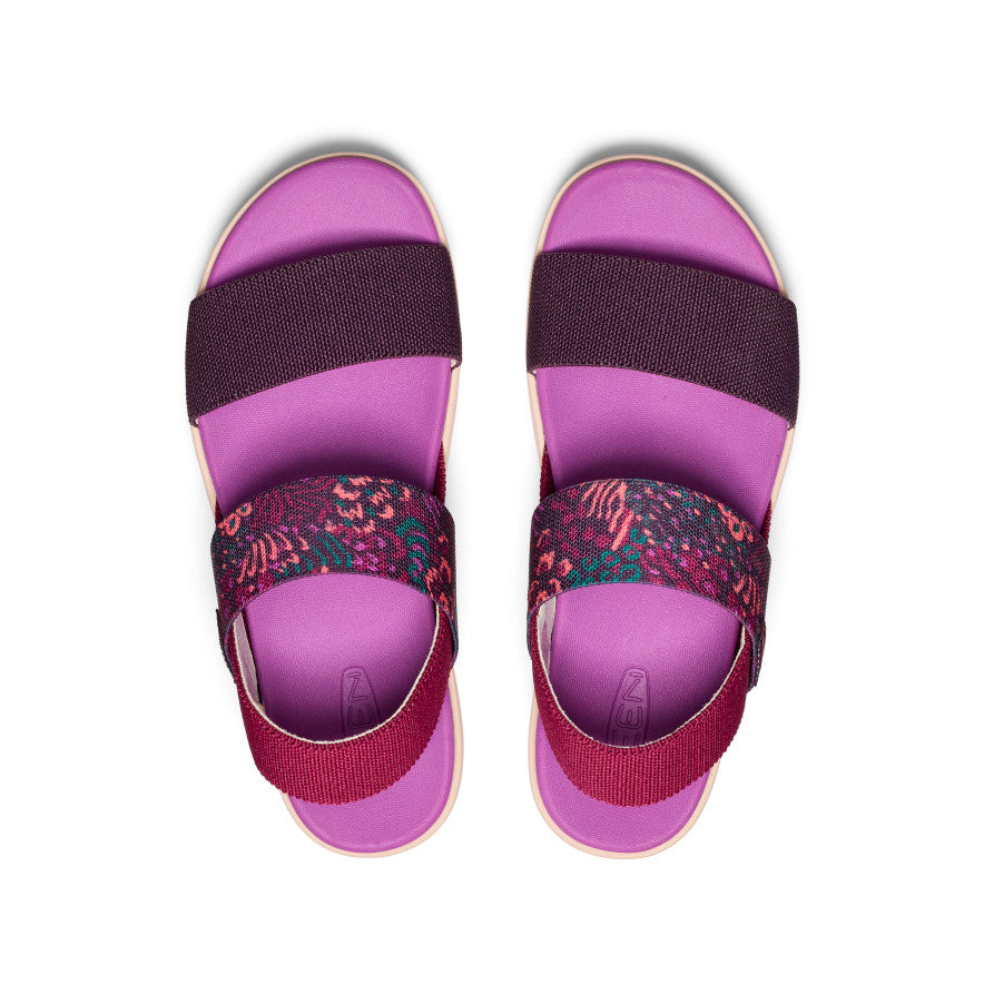 Women's Elle Backstrap Sandal - Comfortable Strappy Summer Sandals in Beaujolais/Plum Perfect | Perfect for Beach, Vacation & Casual Outings