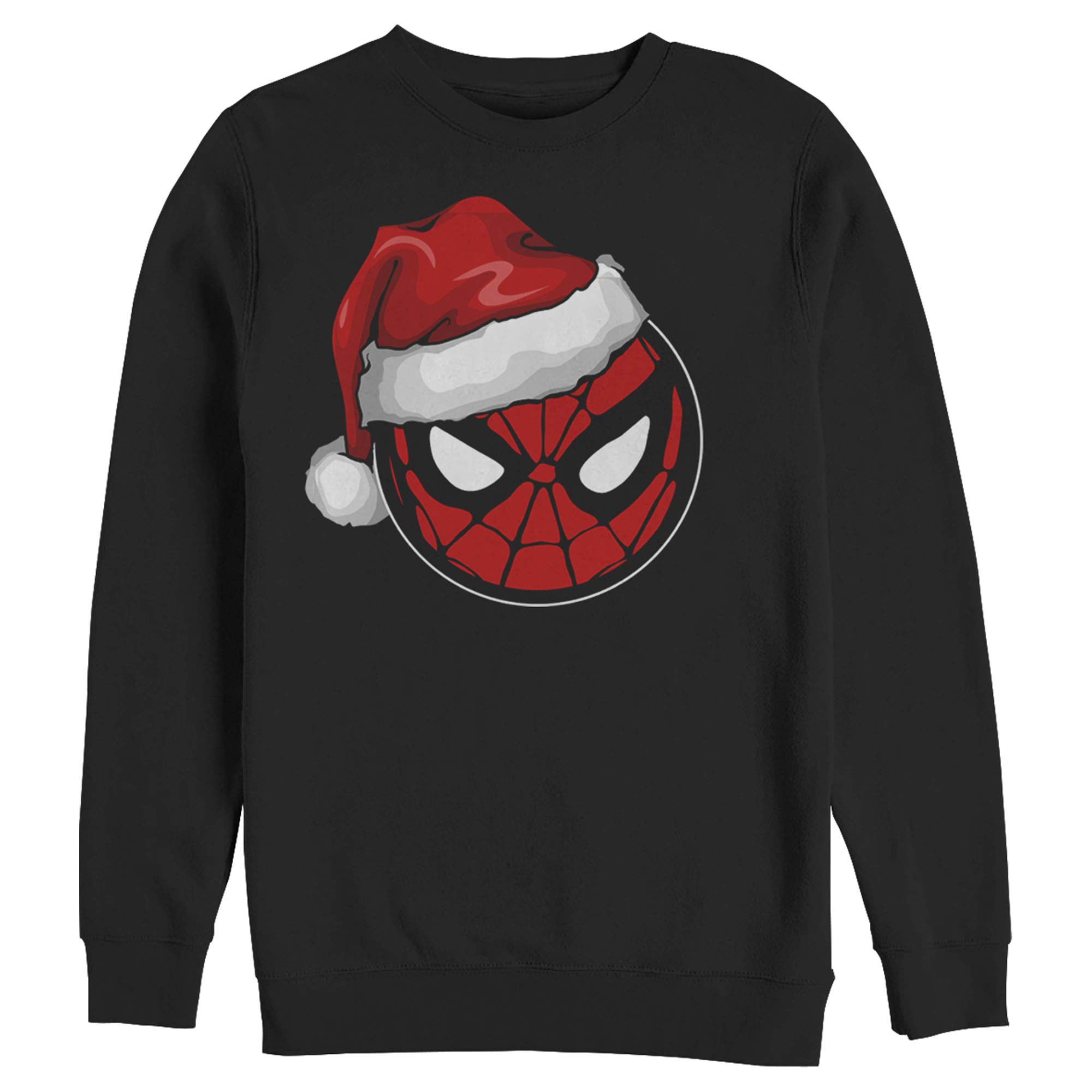 Men's Marvel Spider-Man Christmas Santa Hat Sweatshirt | Superhero Holiday Gift for Fans | Perfect for Christmas Parties & Cosplay