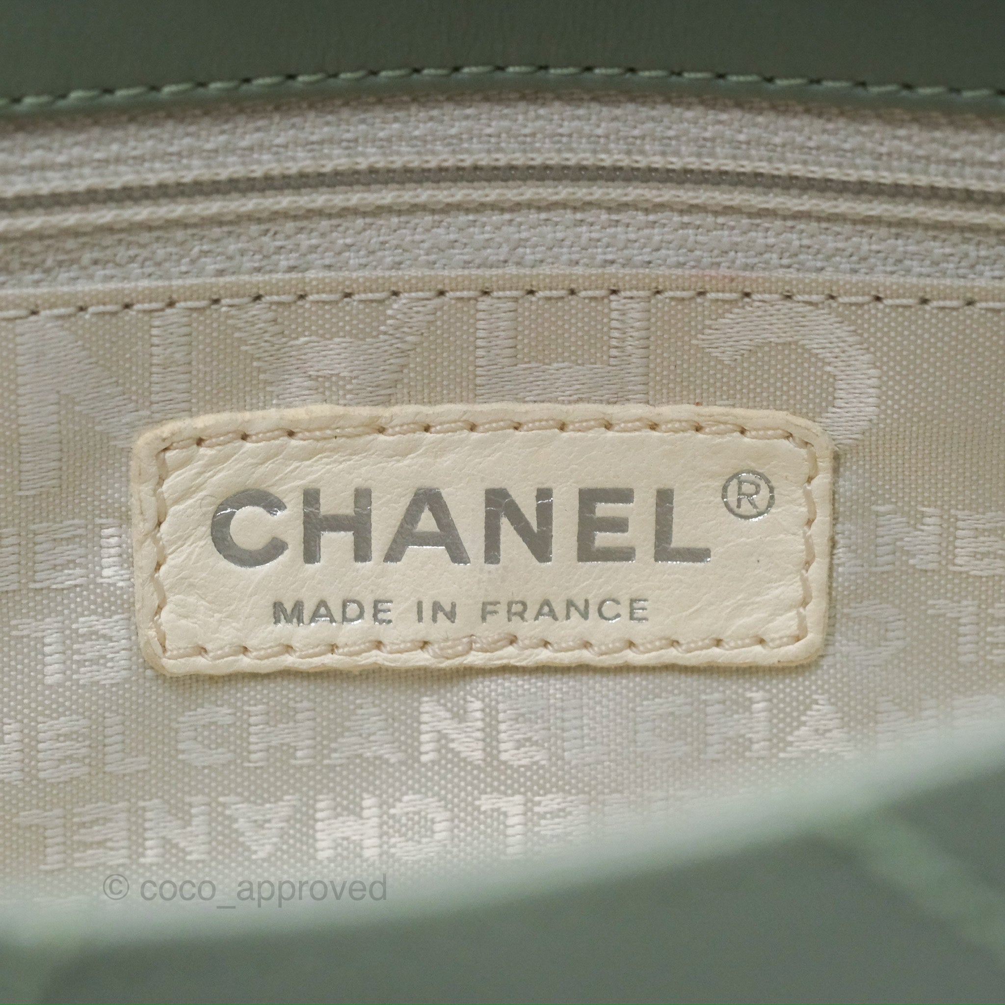 Chanel CC East West Flap Bag Genuine Lambskin Leather Mint Green with Silver Hardware - Luxury Crossbody Purse for Women, Perfect for Date Night & Special Occasions