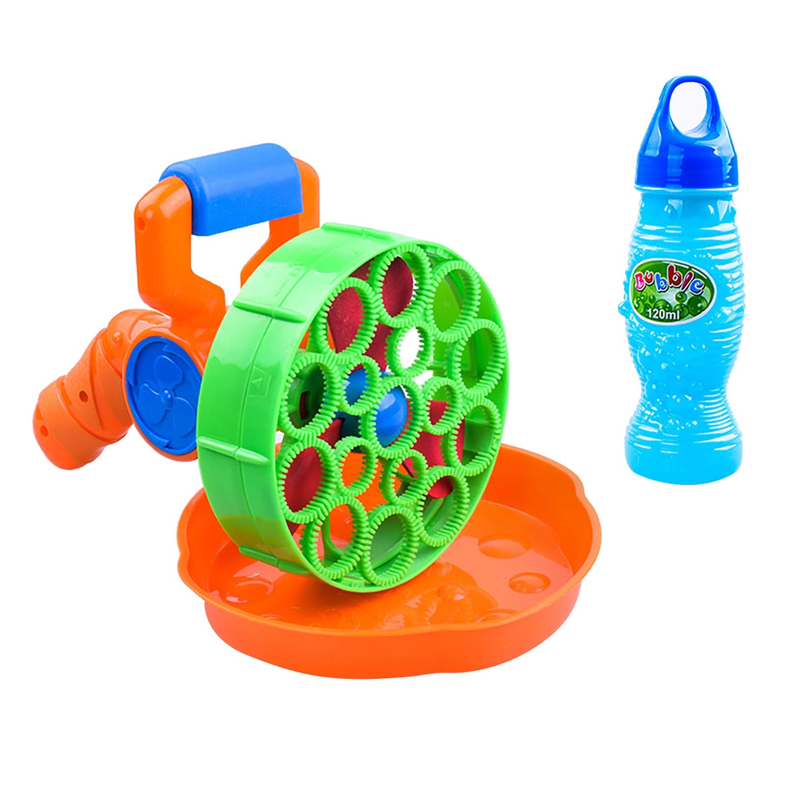 Nebwe Bubble Machine & Bubble Gun - Bubble Blaster with 1 Wand (100mL) | Fun Indoor/Outdoor Bubble Blower for Kids Ages 3+ | Perfect for Birthday Parties, Playtime & Summer Activities
